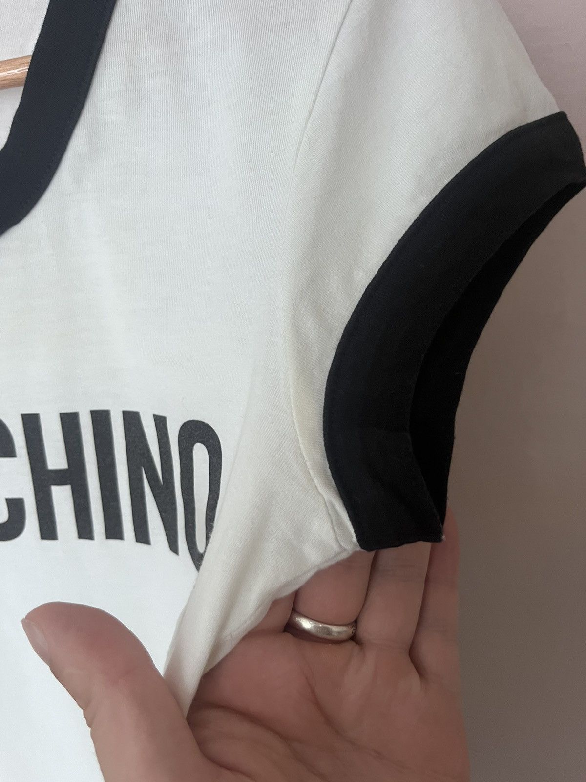 H&M × Moschino Moschino x H&M Big Logo White T-Shirt Size M / US 6-8 / IT 42-44 - 5 Thumbnail
