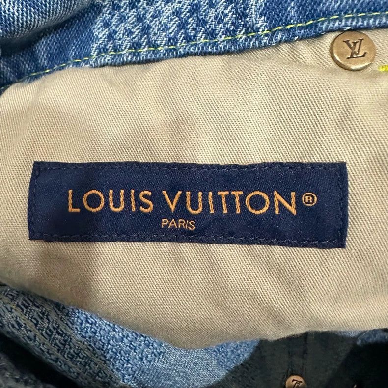Louis Vuitton Louis Vuitton Faye Tung Light Blue Checkerboard Jeans Size US 31 - 5 Thumbnail