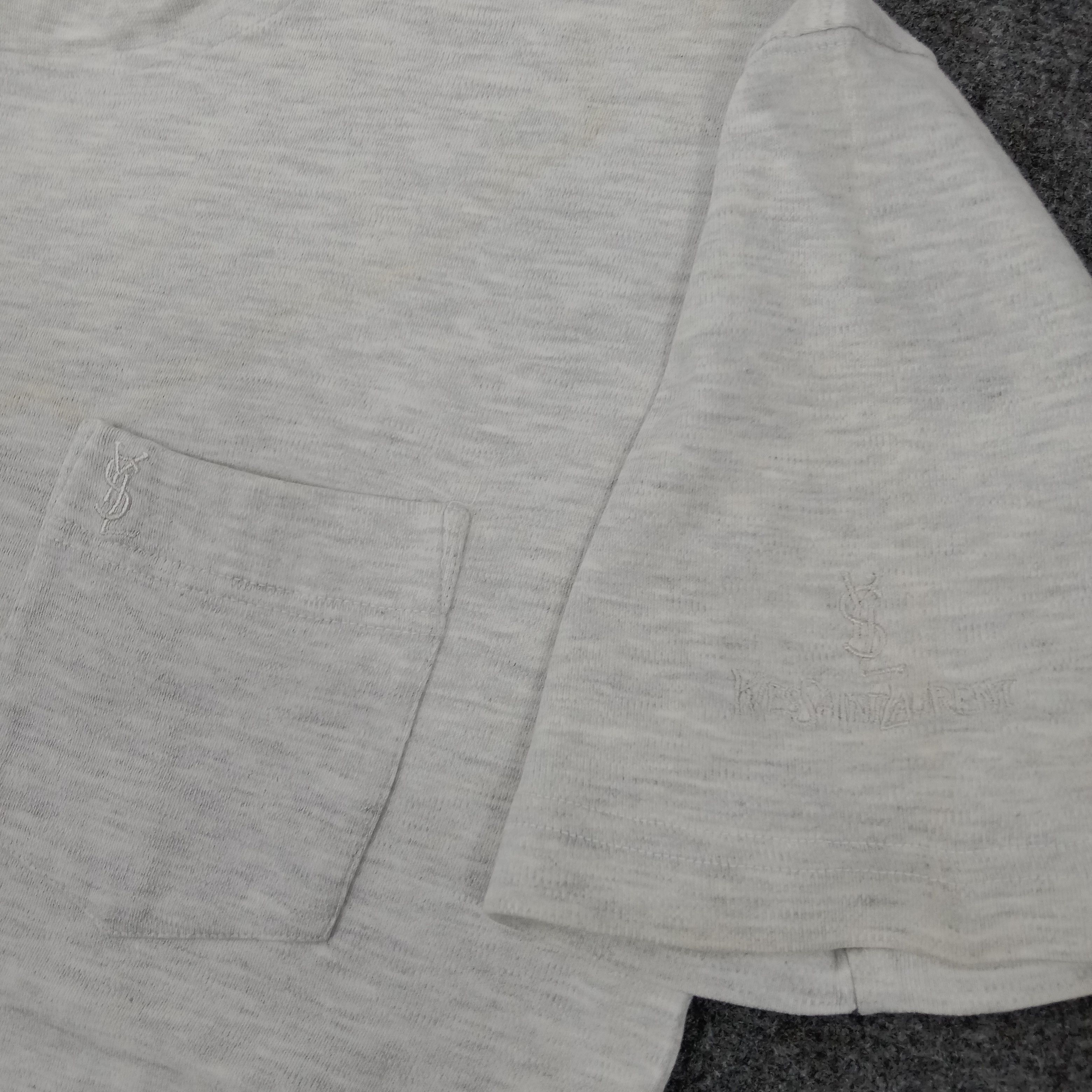 Designer × Vintage × Yves Saint Laurent Yves Saint Laurent YSL Italian Brand Pocket Tshirt Size US L / EU 52-54 / 3 - 2 Thumbnail