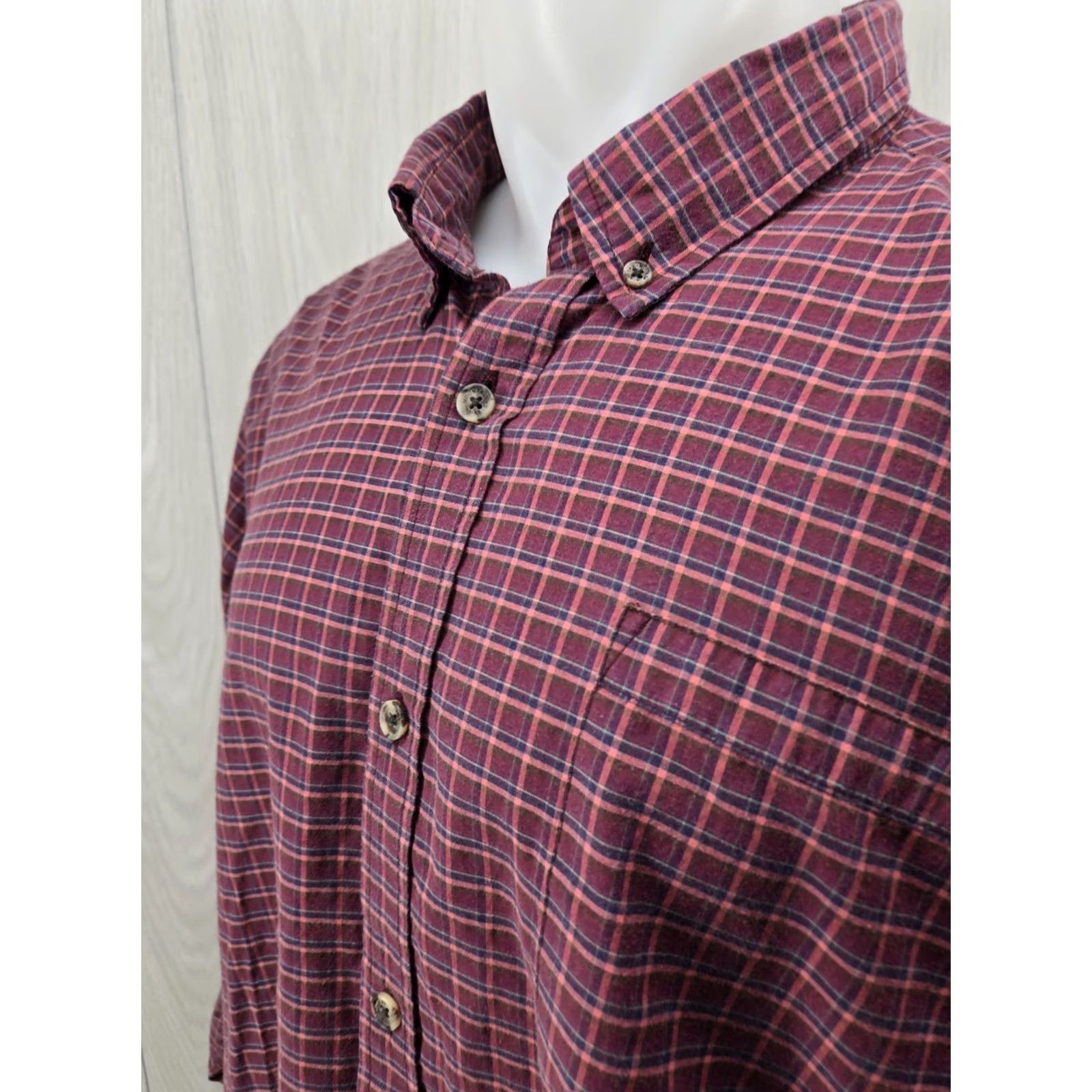 Mountain Khakis VINTAGE Mountain Khakis Long Sleeve Button Down Shirt Mens 2XL Maroon Plaid Check Flannel Button-Up Size US XXL / EU 58 / 5 - 5 Thumbnail