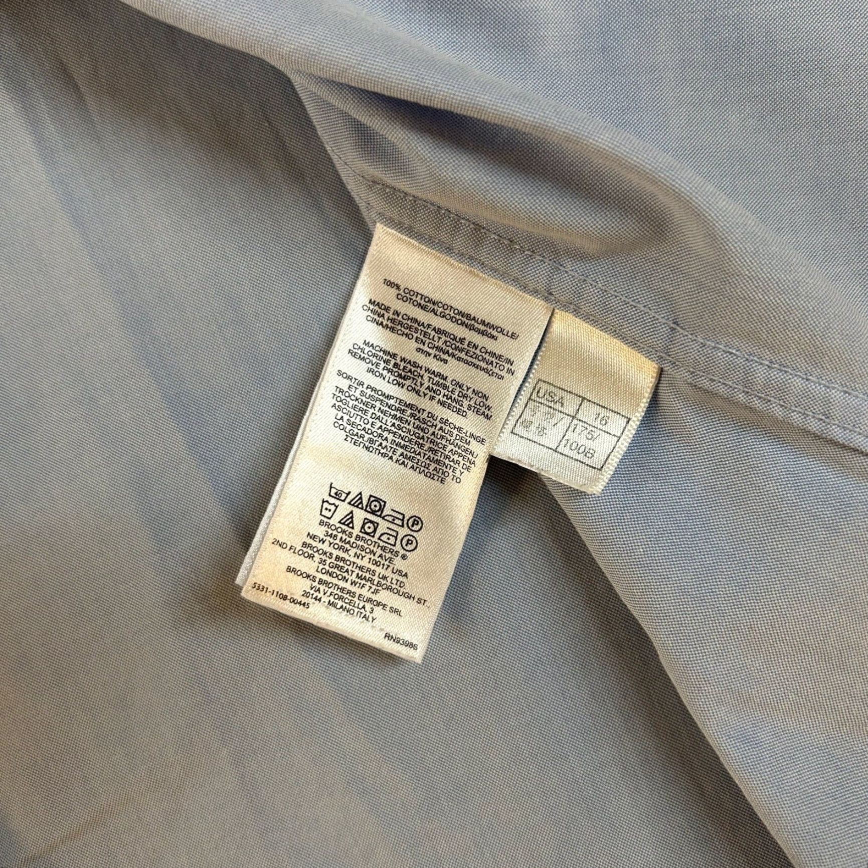 Brooks Brothers Brooks Brothers Regent Dress Shirt Non-Iron Button Up LS Light Blue Mens 16 4/5 Size 42R - 5 Thumbnail