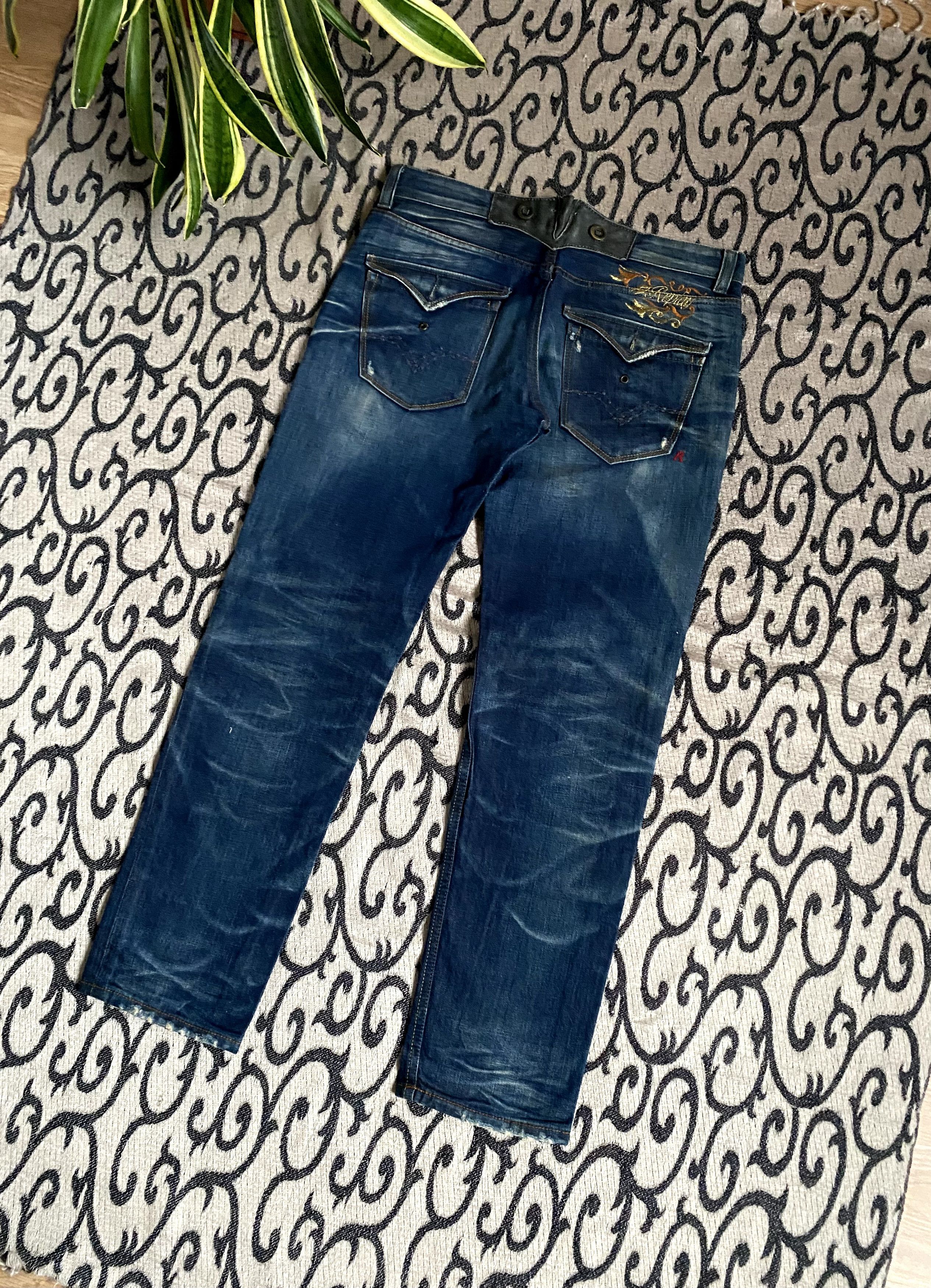 Beauty Beast × Replay Y2K Replay Embriodery Logo Jeans Streetwear Size US 30 / EU 46 - 2 Thumbnail