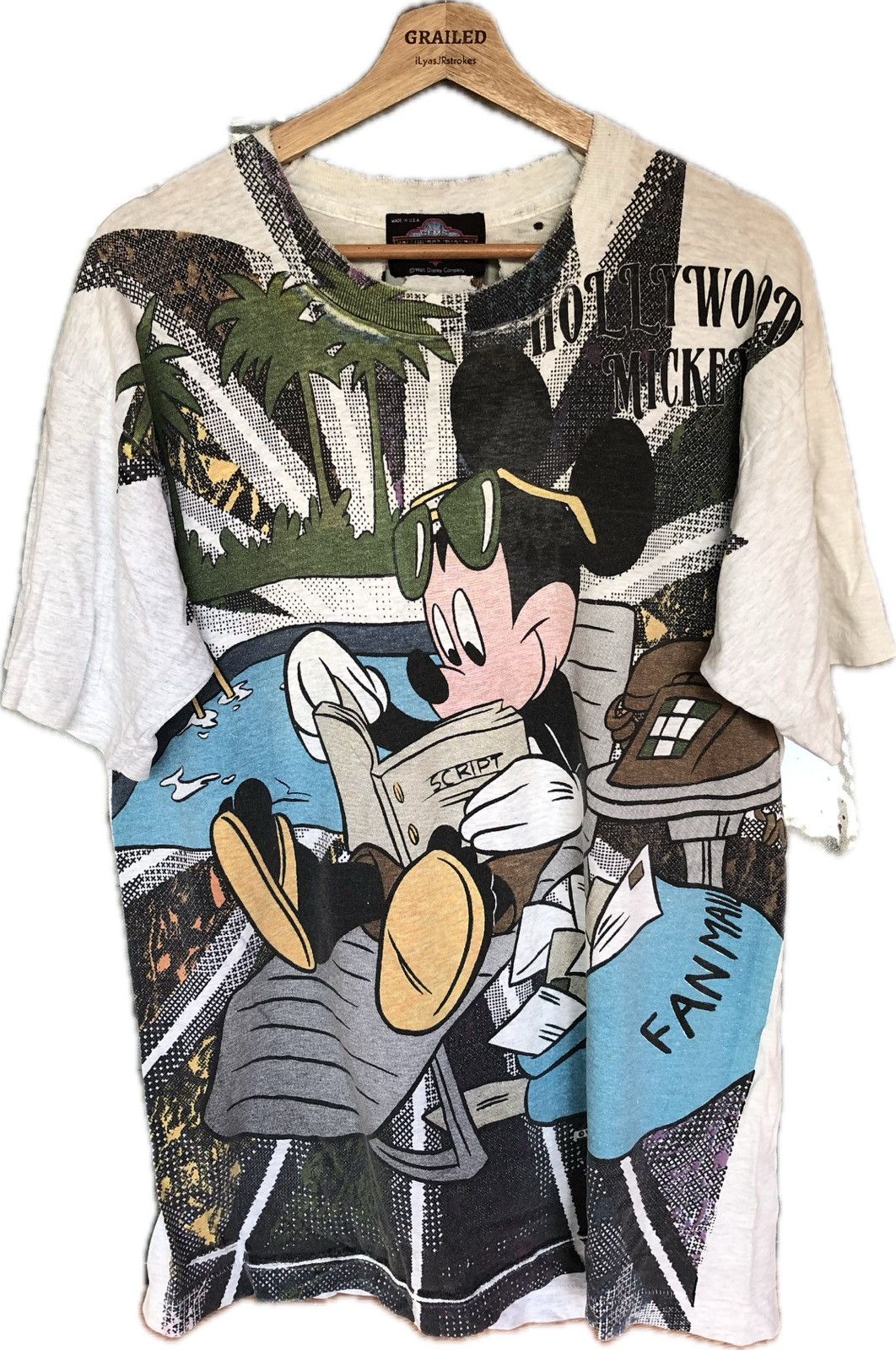 Mickey Mouse Thrashed Vintage Mickey Mouse Hollywood Mickey Shirt Tee Size US M / EU 48-50 / 2 - 1 Thumbnail
