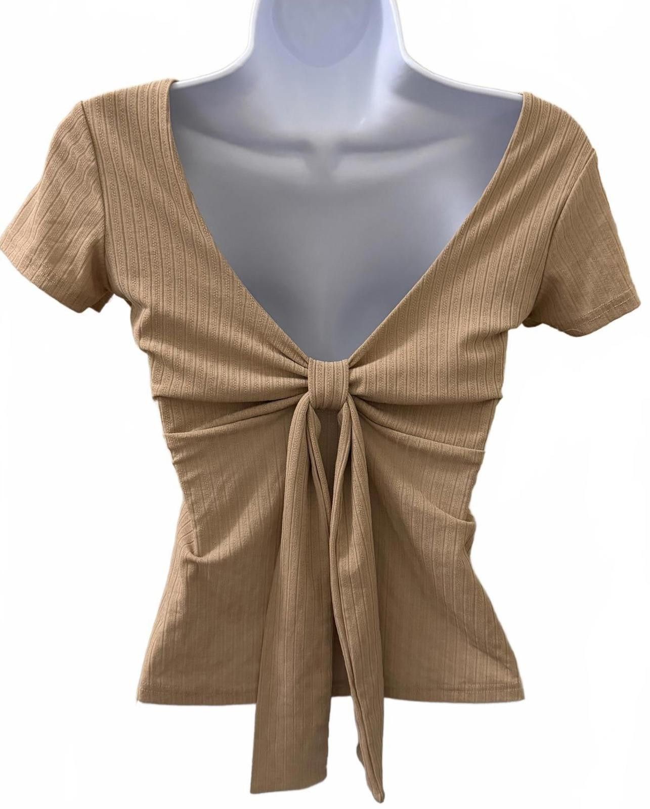 Other HAPPO Knit Top w/ Back Tie in Black (X-SMALL/SMALL) Size XS / US 0-2 / IT 36-38 - 8 Thumbnail