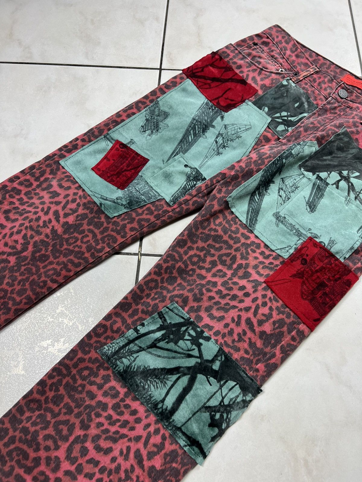 Siberia Hills Siberia Hills leopard fullprint velvet patchwork y2k pants Size US 28 / EU 44 - 8 Thumbnail