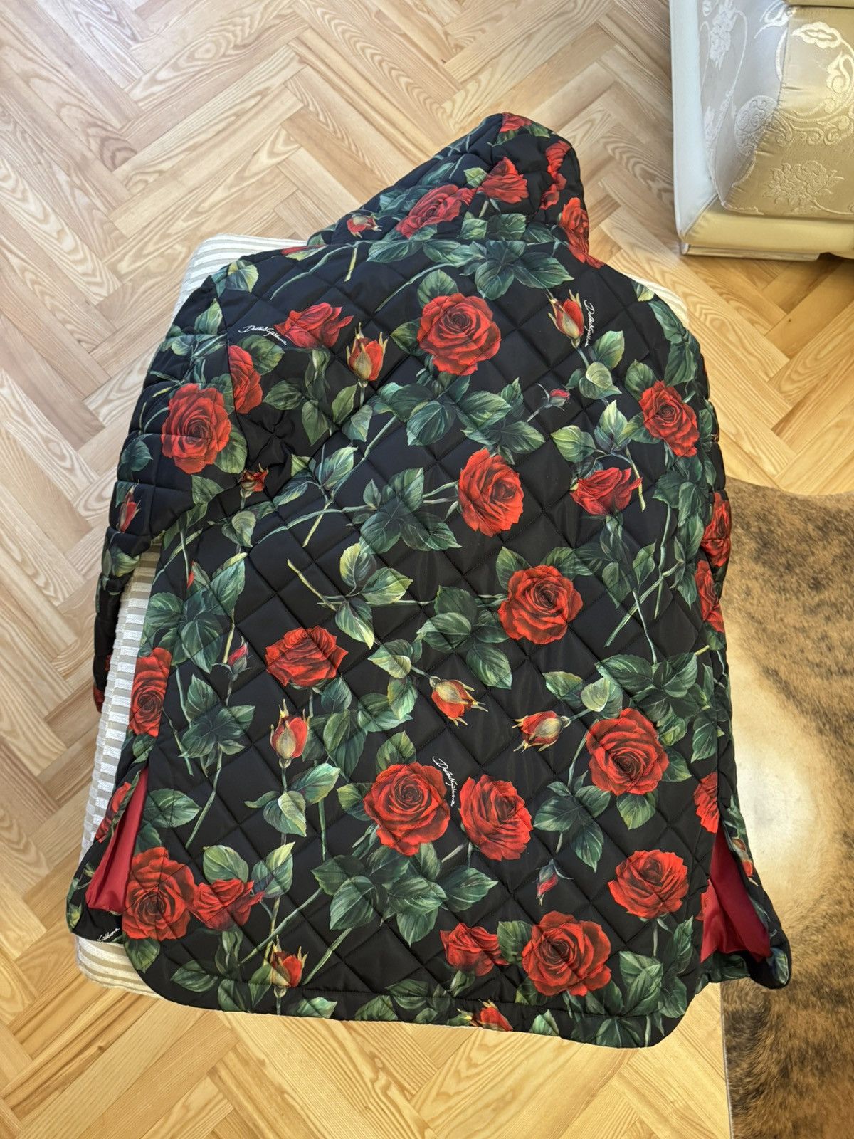 Dolce & Gabbana Dolce & Gabanna rose-print cotton jacket Size S / US 4 / IT 40 - 3 Thumbnail