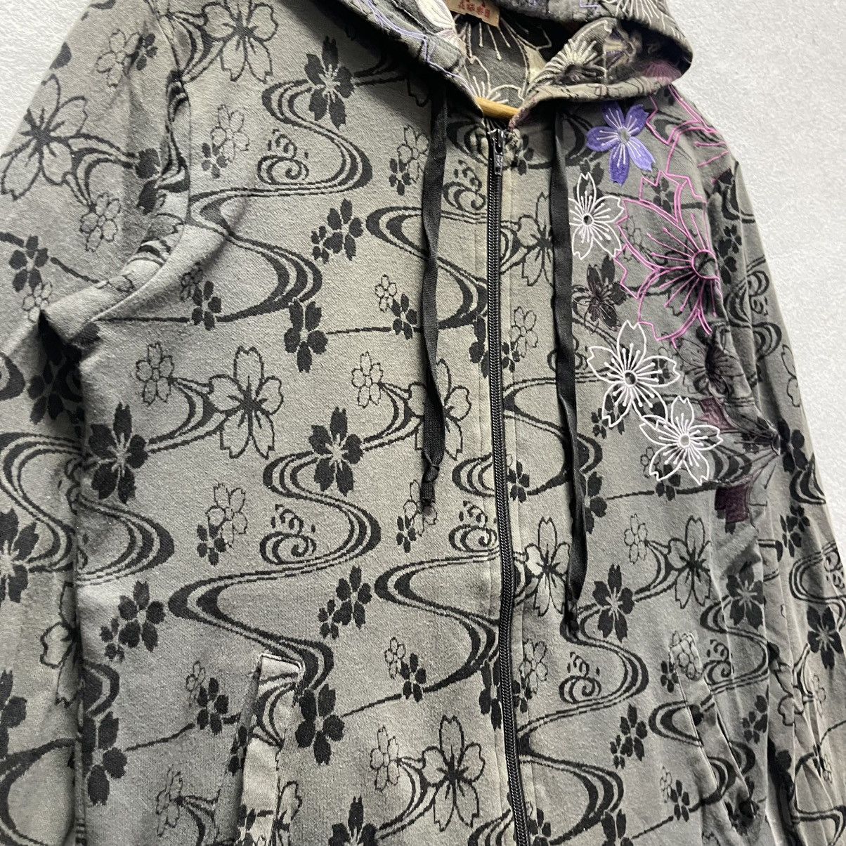Japanese Brand Japanese Classic Script Floral Pattern Zip Hoodie Size US M / EU 48-50 / 2 - 4 Thumbnail