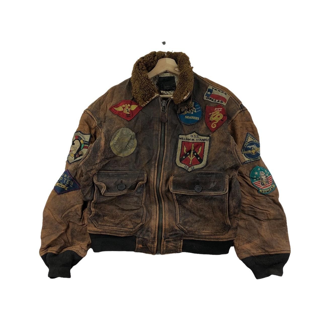 Avirex Vtg 80’ AVIREX TOP GUN Far East Cruise 63-4 Bomber Jacket Size US XL / EU 56 / 4 - 1 Thumbnail