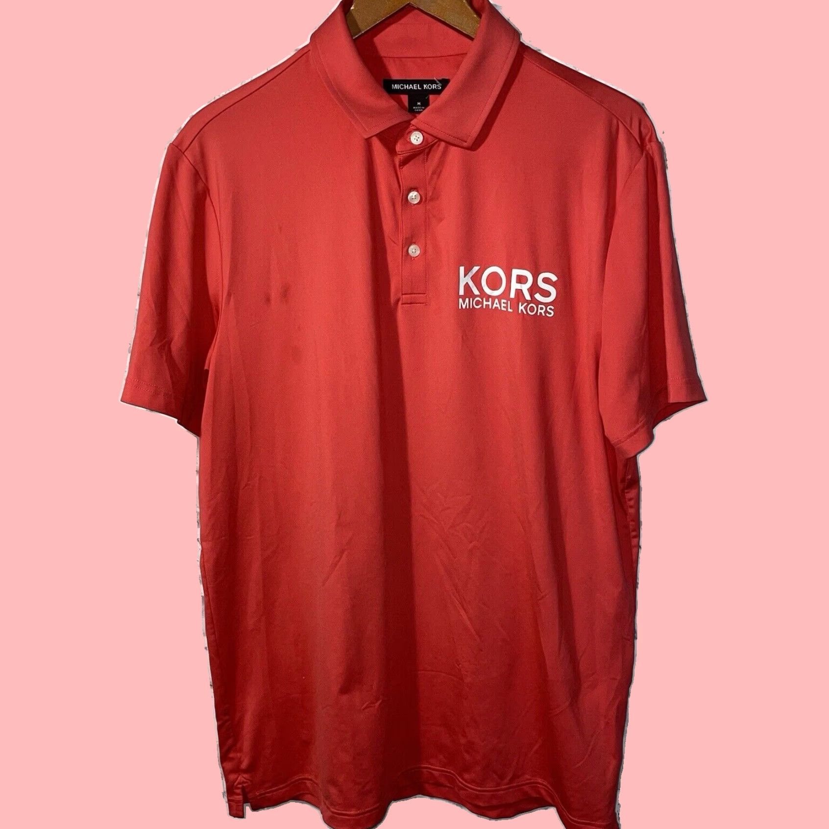 Red michael kors shirt deals