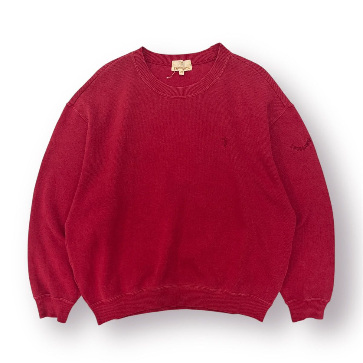 Trussardi 🔥 Vintage 90's Trussardi Heavy Cotton Sweatshirt - 42 Size US S / EU 44-46 / 1 - 1 Thumbnail