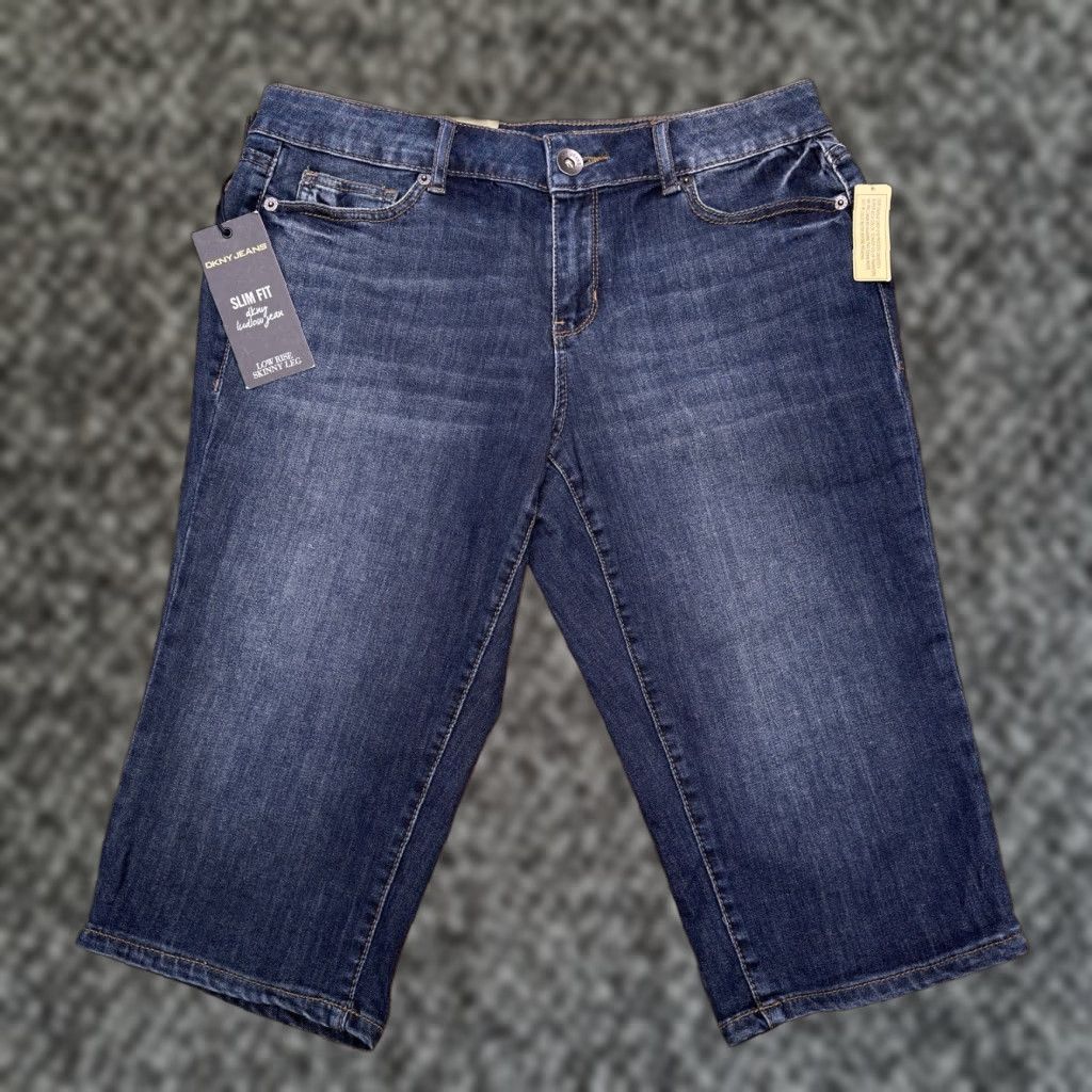 DKNY DKNY Ludlow Jeans Womens 10 Slim Skinny Low Rise 5-Pocket Denim Blue City Medium Wash Size 32" / US 10 / IT 46 - 1 Thumbnail
