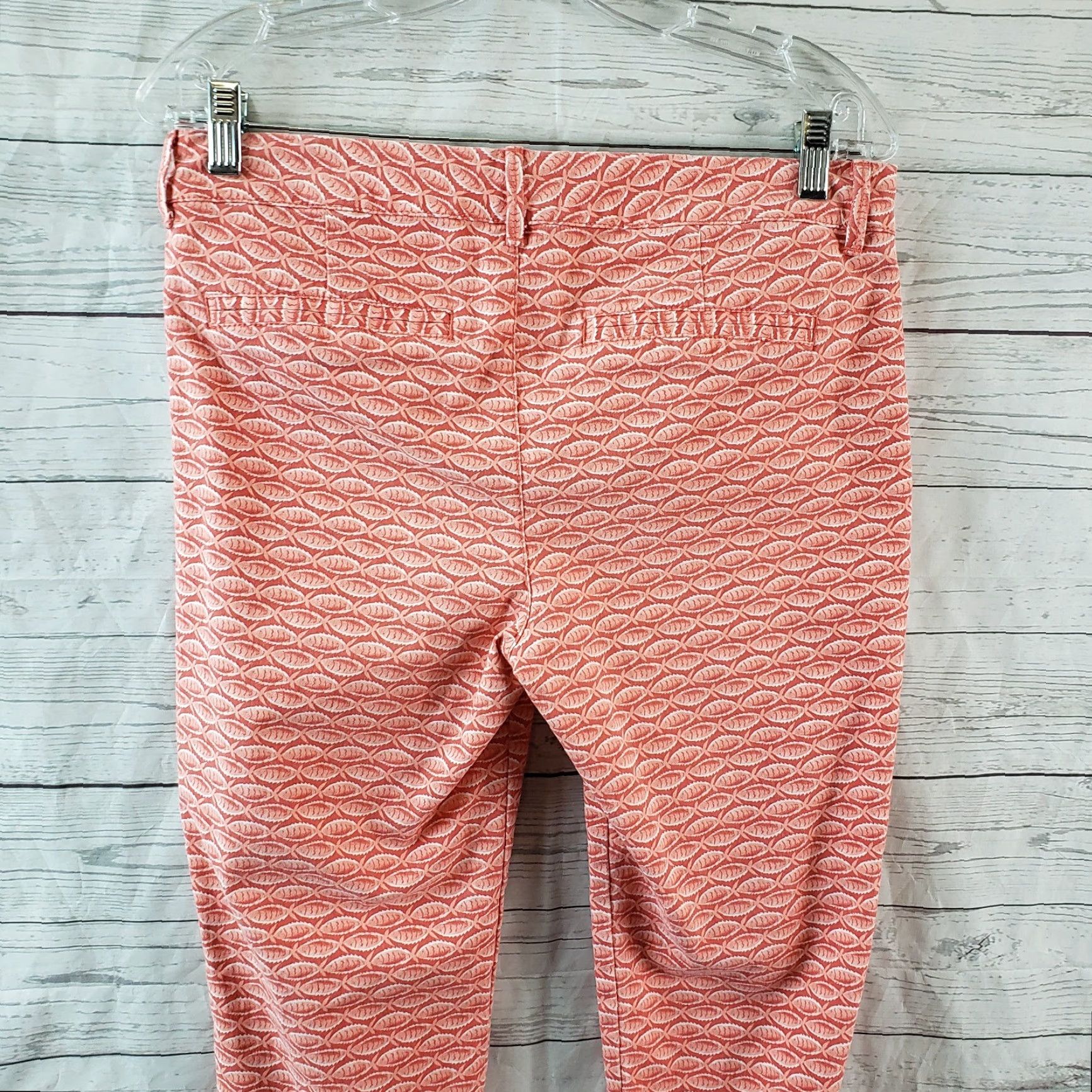 Old Navy Old Navy Womens Pixie Pants Sz 6 Pink Fish Print Mid Rise Cotton Blend Pants Womens 6 Pink Fish Print Cropped Casual Vintage: No Size 28" / US 6 / IT 42 - 4 Thumbnail