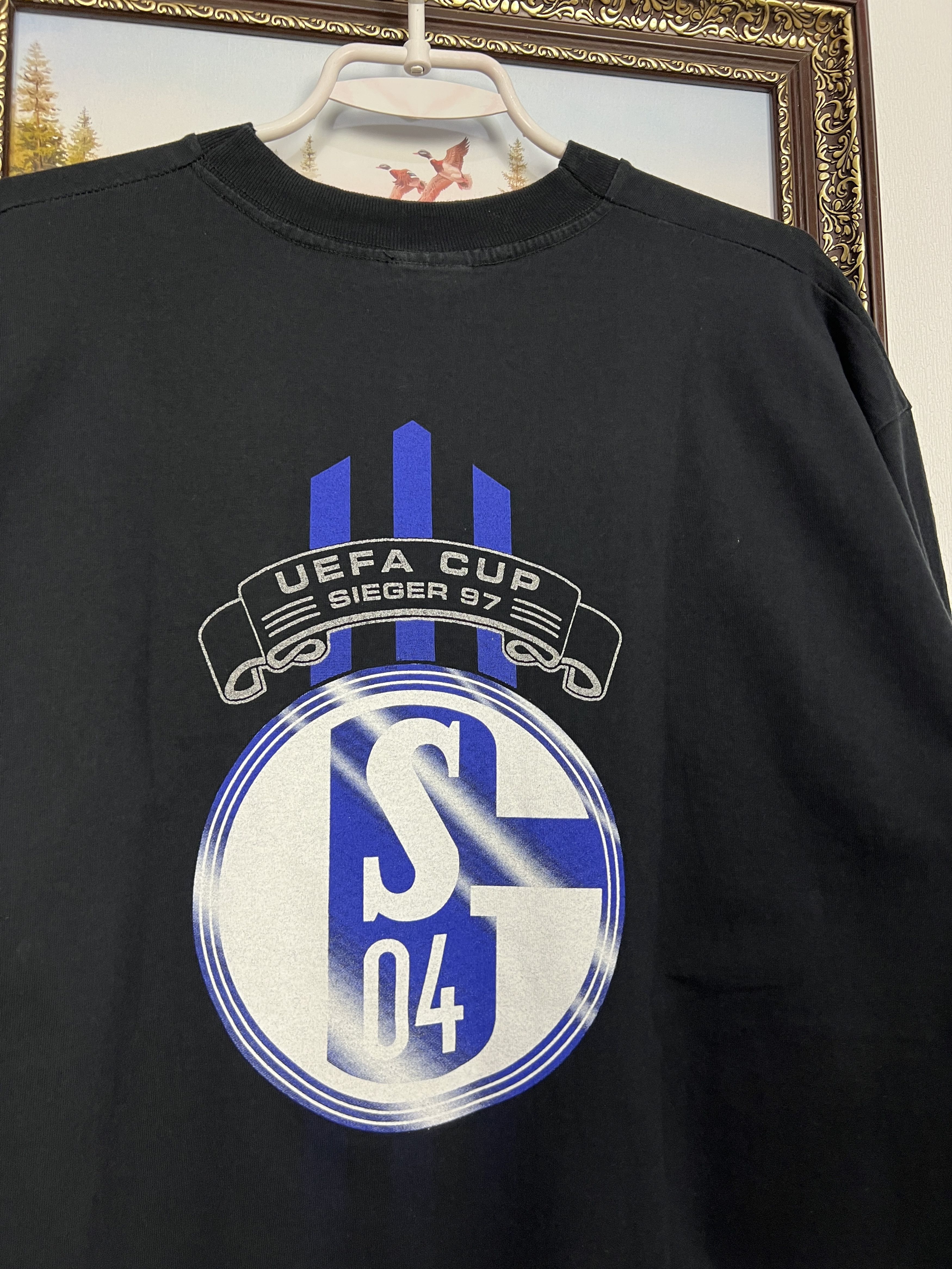Adidas Vintage FC Schalke 04 Football Shirt EUFA Cup Jersey Trikot Size US L / EU 52-54 / 3 - 9 Thumbnail
