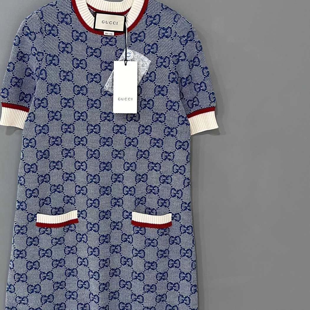 Gucci Gucci blue all-over jacquard knit XXS new dress Size XXS / US 00 / IT 34 - 2 Thumbnail