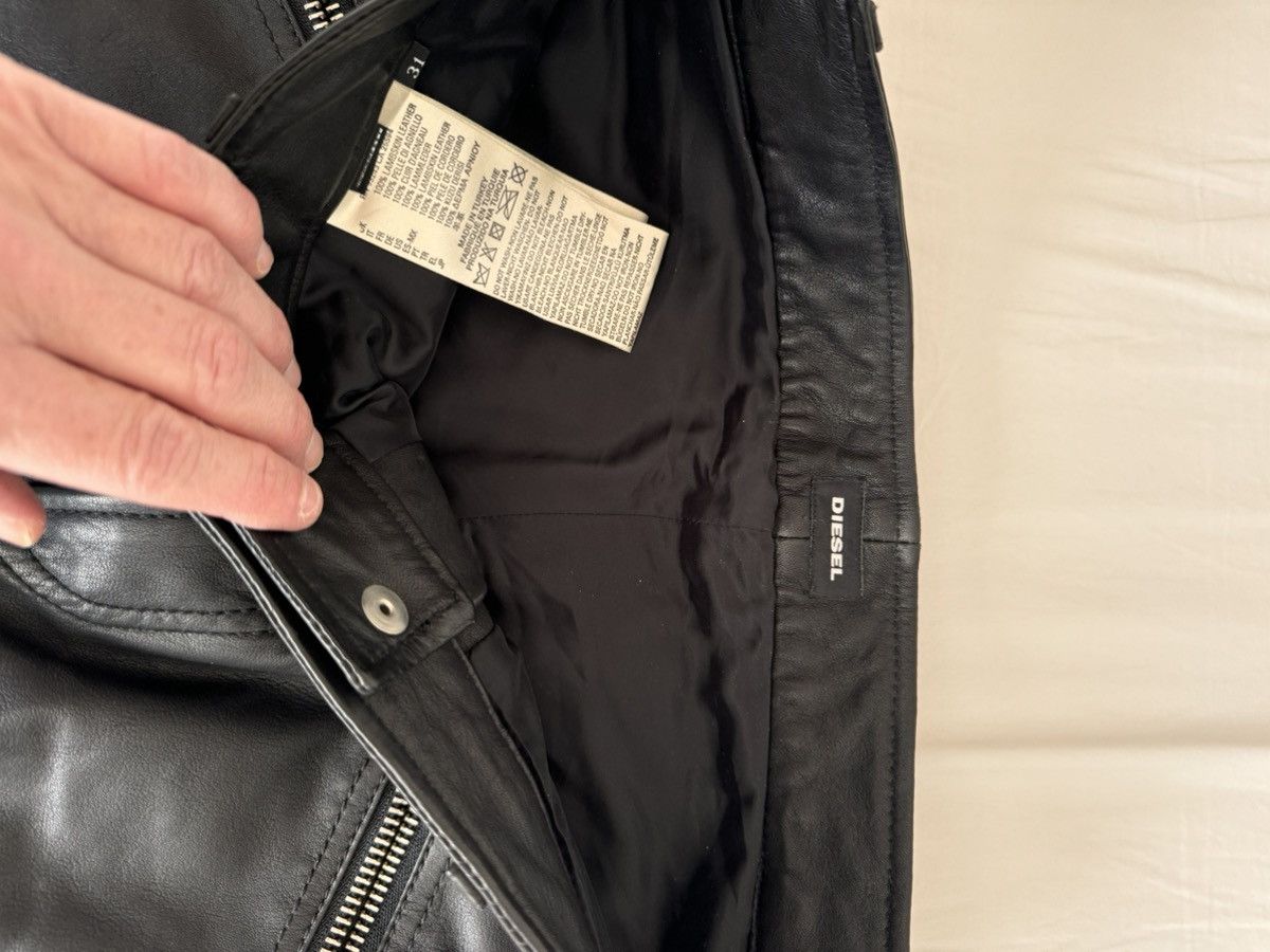 Diesel DIESEL Black Leather Pants Size US 31 - 5 Thumbnail