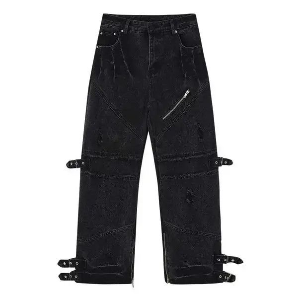 Jean Masumizu x Aika Black Gothic Pants Wide Leg Baggy Jeans Size US 32 / EU 48 - 7 Thumbnail