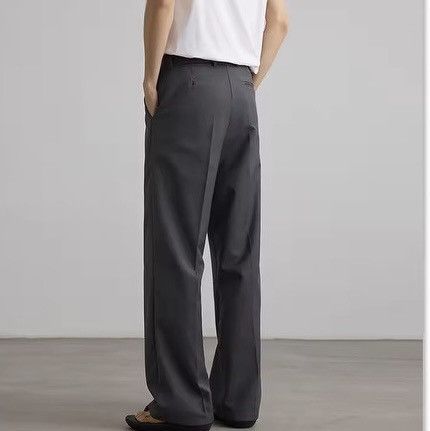 Vintage High Waist Straight Wide Leg Pleated Pants / Trousers Size US 30 / EU 46 - 2 Thumbnail