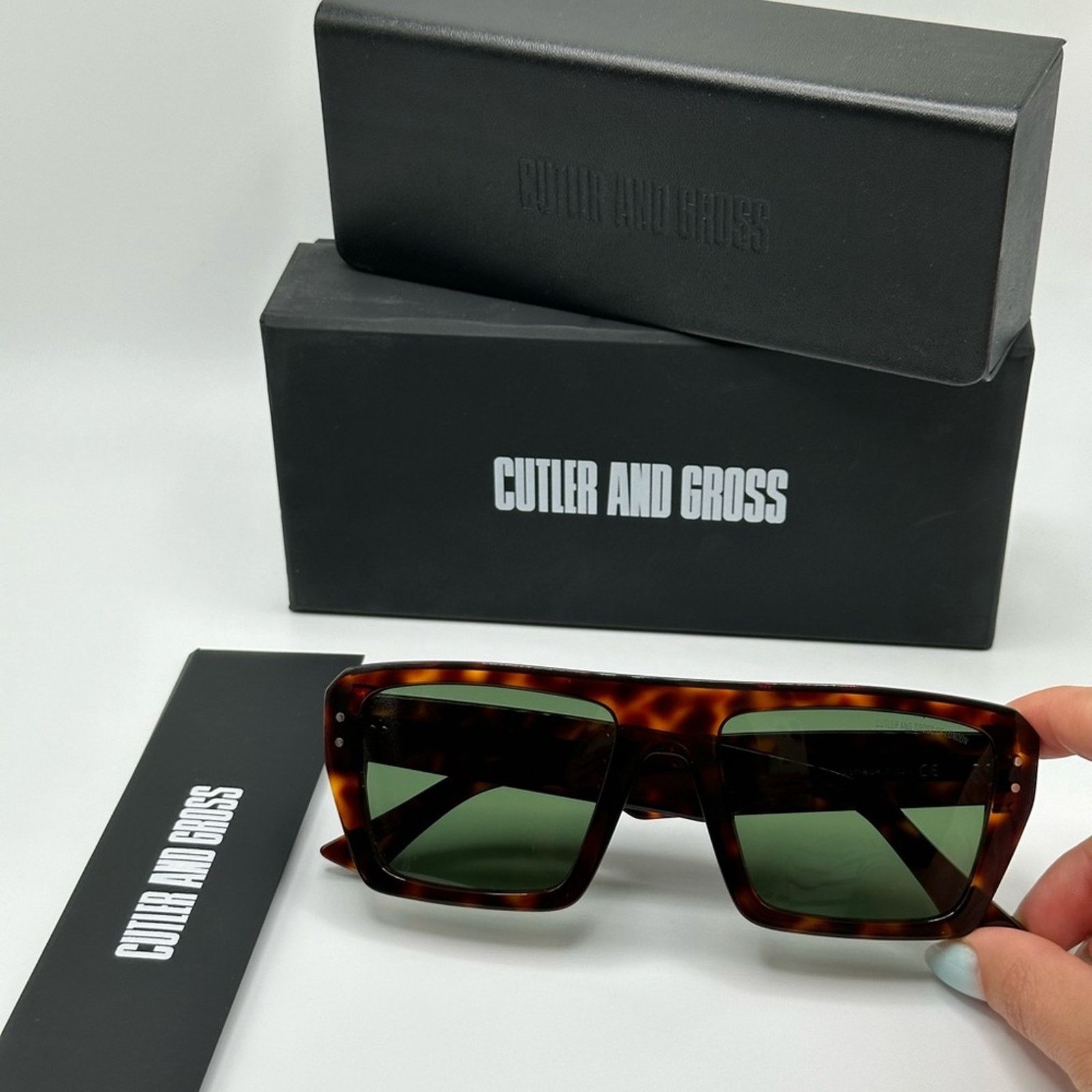 Cutler and Gross BRAND NEW CUTLER AND GROSS CGSN1375 002 Havana Green Unisex Size ONE SIZE - 9 Thumbnail