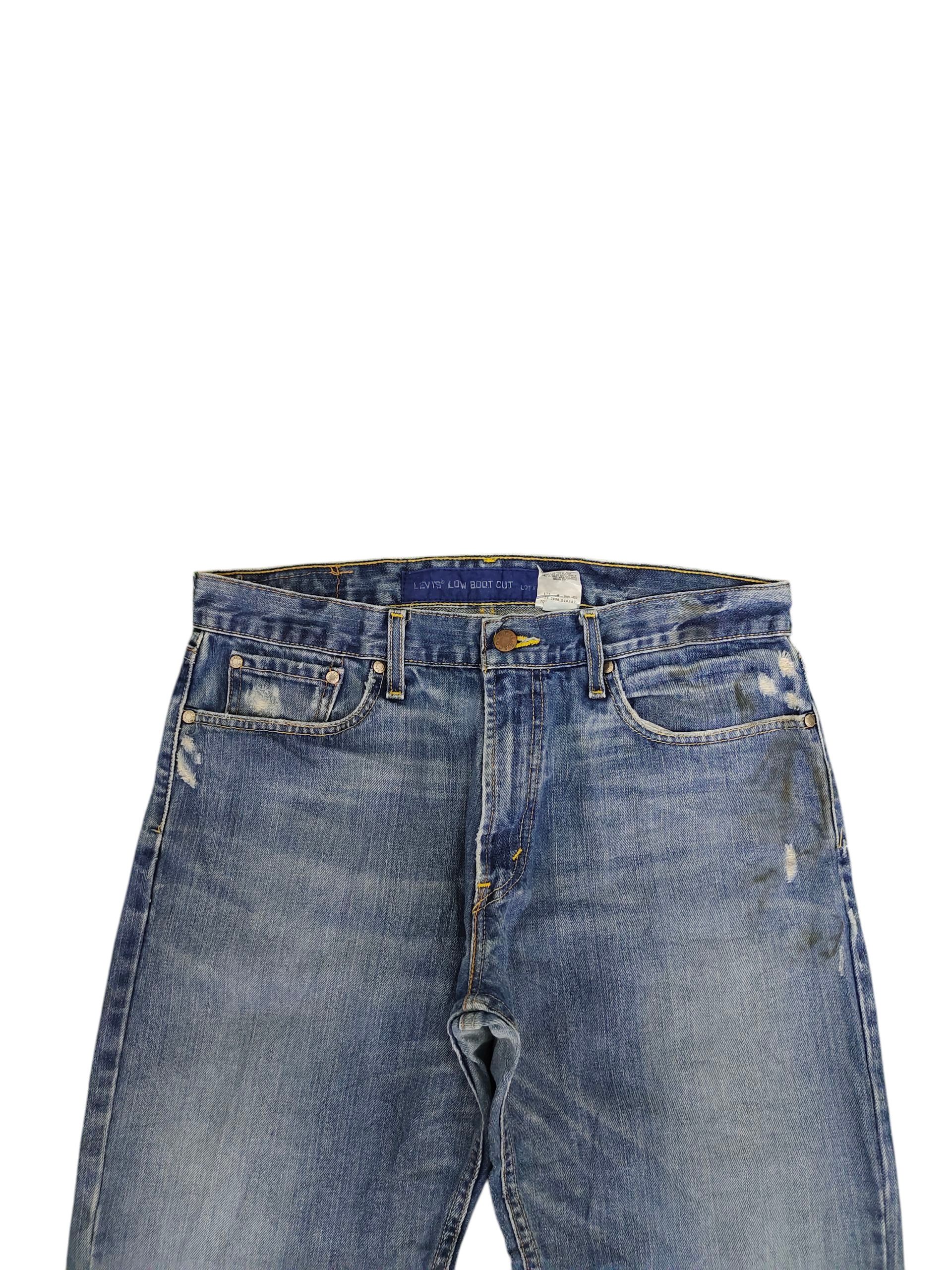 If Six Was Nine Flare Jeans Levis 527 Low Boot Cut Denim Distress Faded Size US 34 / EU 50 - 2 Thumbnail