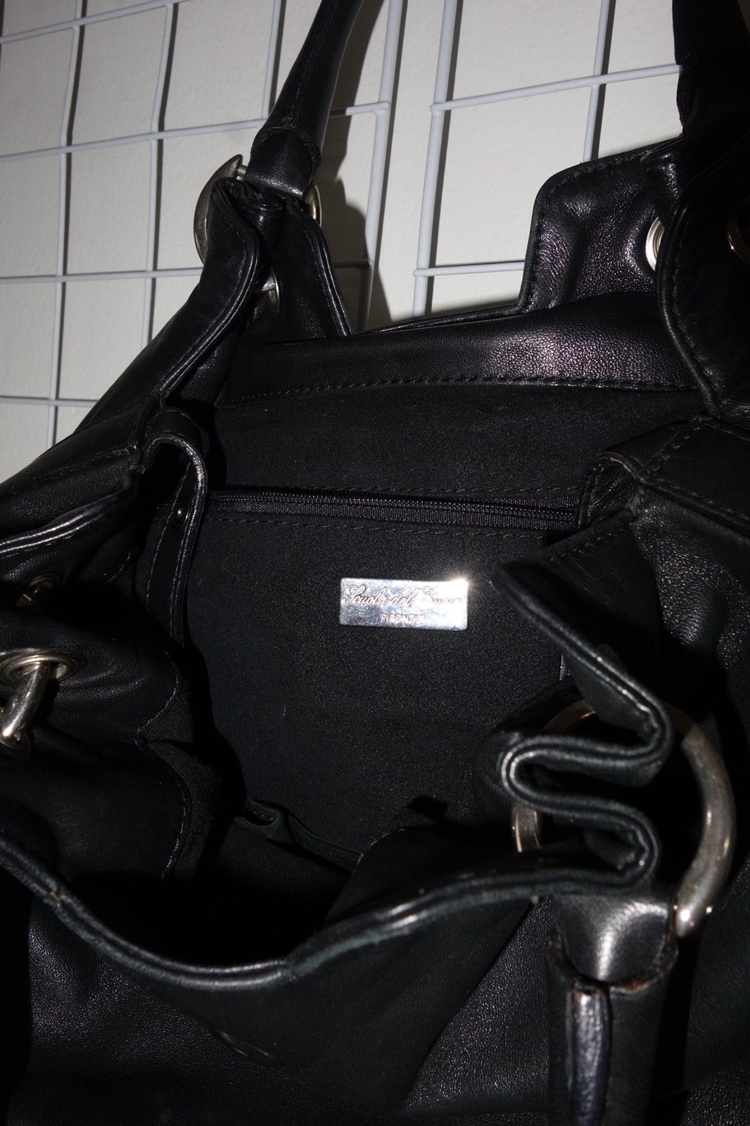 Other Vintage Dark Charcoal/Black Scuola del Cuoio Handbag Size ONE SIZE - 12 Thumbnail