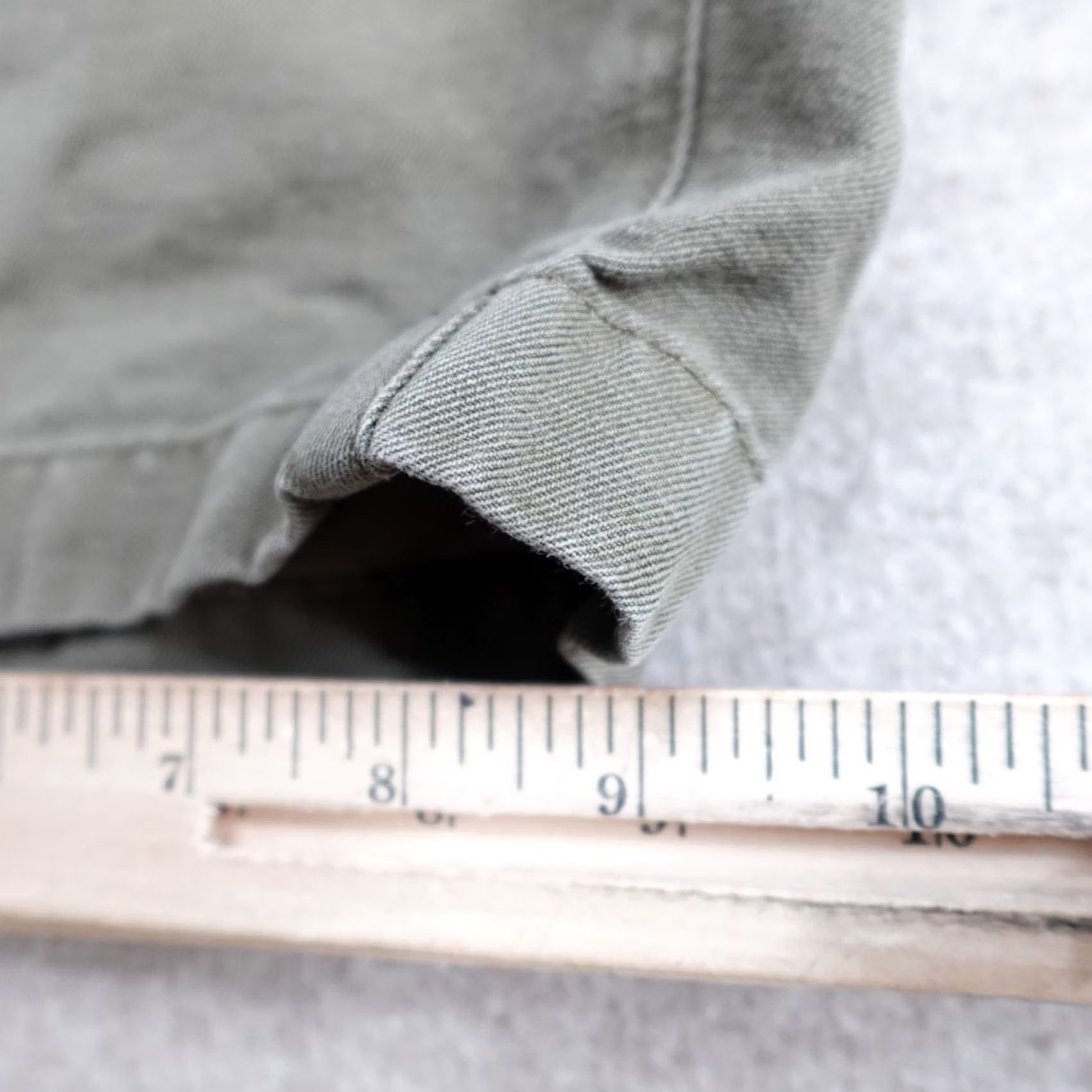 Olive Jommers Mens Chino Shorts 33 Green Olive Solid Linen Blend Baird McNutt Size US 32 / EU 48 - 7 Thumbnail