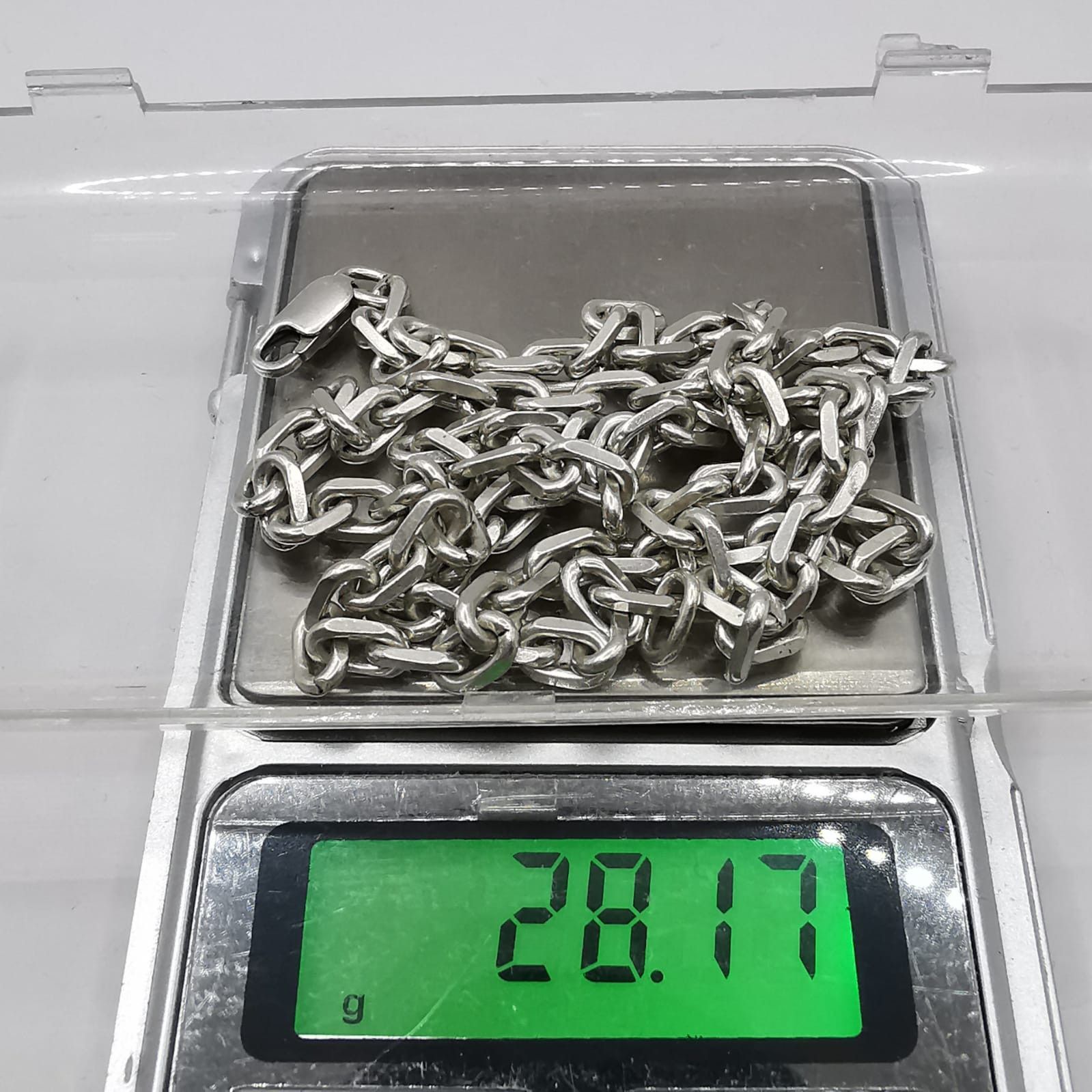 Sterling Silver Vintage Jewelry Chain, 925 Sterling Silver, Signed 28,17g Size ONE SIZE - 8 Thumbnail