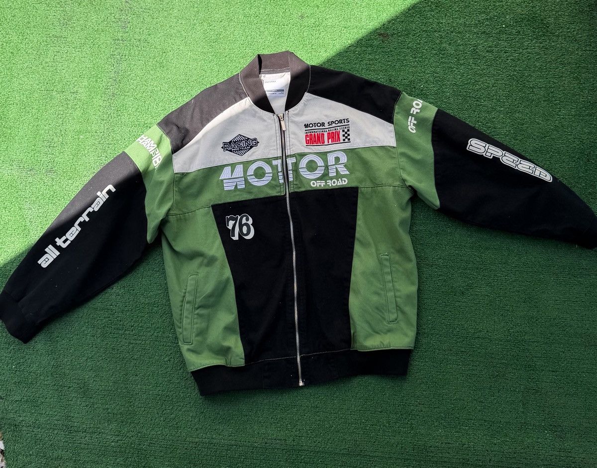 Bershka Bershka Denim Motocross Jacket Black Green Size M Rare Size US M / EU 48-50 / 2 - 1 Thumbnail