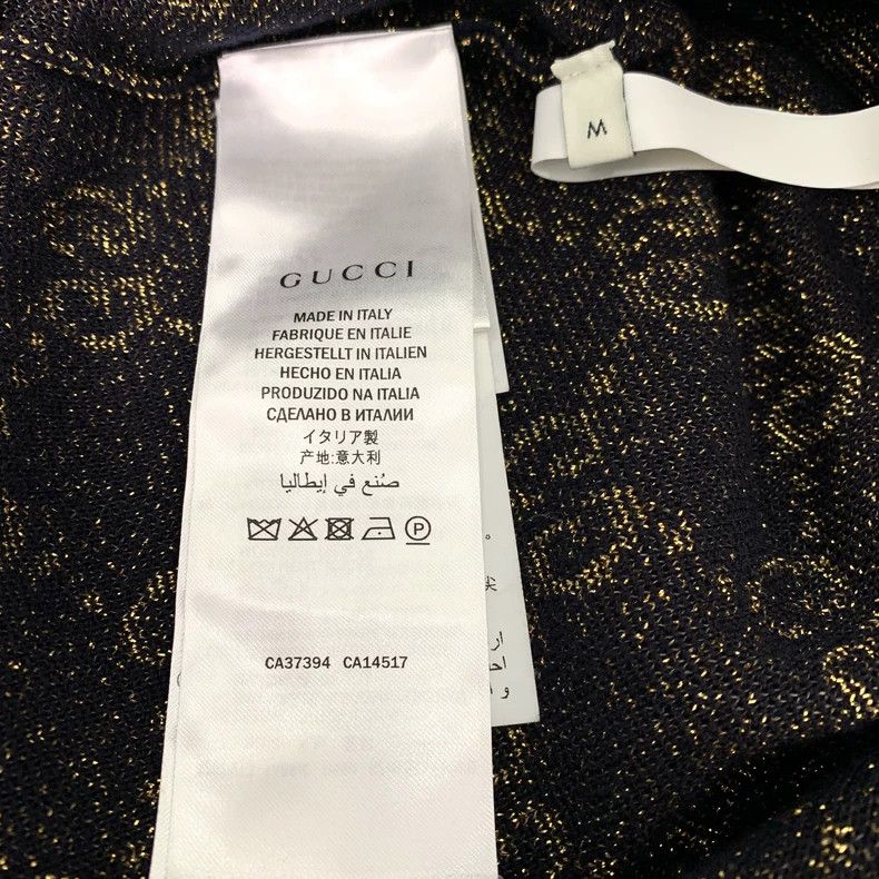 Gucci Gucci Black and gold color matching V-neck cotton knitted c Size US M / EU 48-50 / 2 - 6 Thumbnail