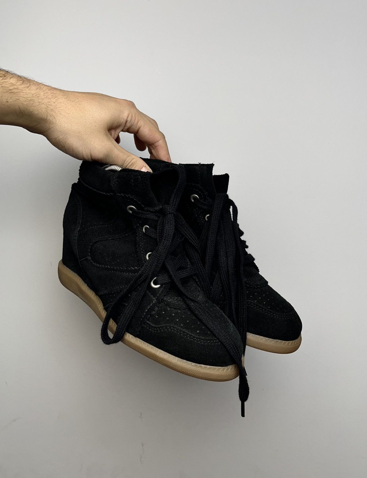 ISABEL MARANT ETOILE STYLE BEKETT HYPE BLACK SNEAKERS