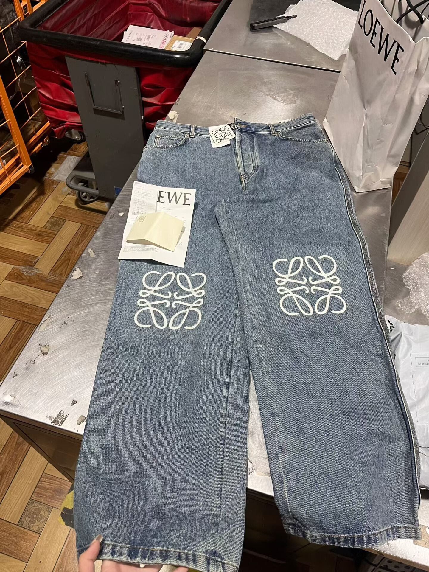 Loewe Loewe Embroidered Denim Loose Pants Size US 34 / EU 50 - 1 Preview