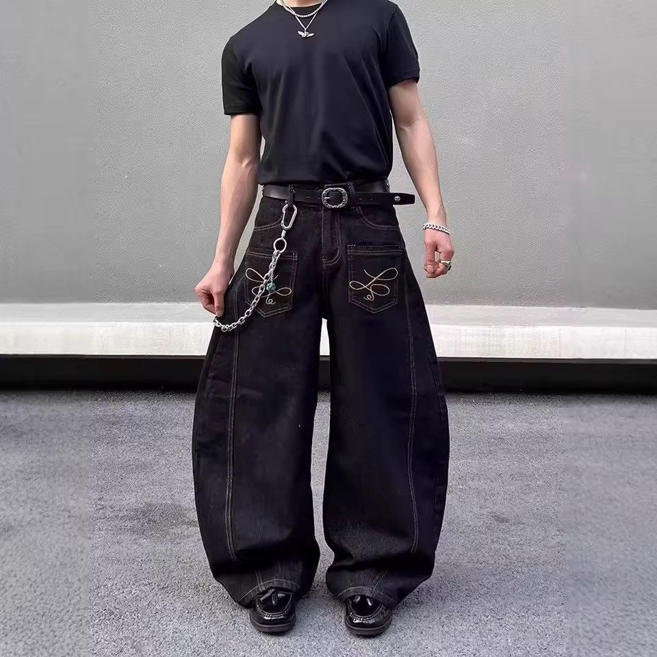Other Washed Y2k Loose Hip Hop Designer Jeans Pants Size US 33 - 2 Thumbnail