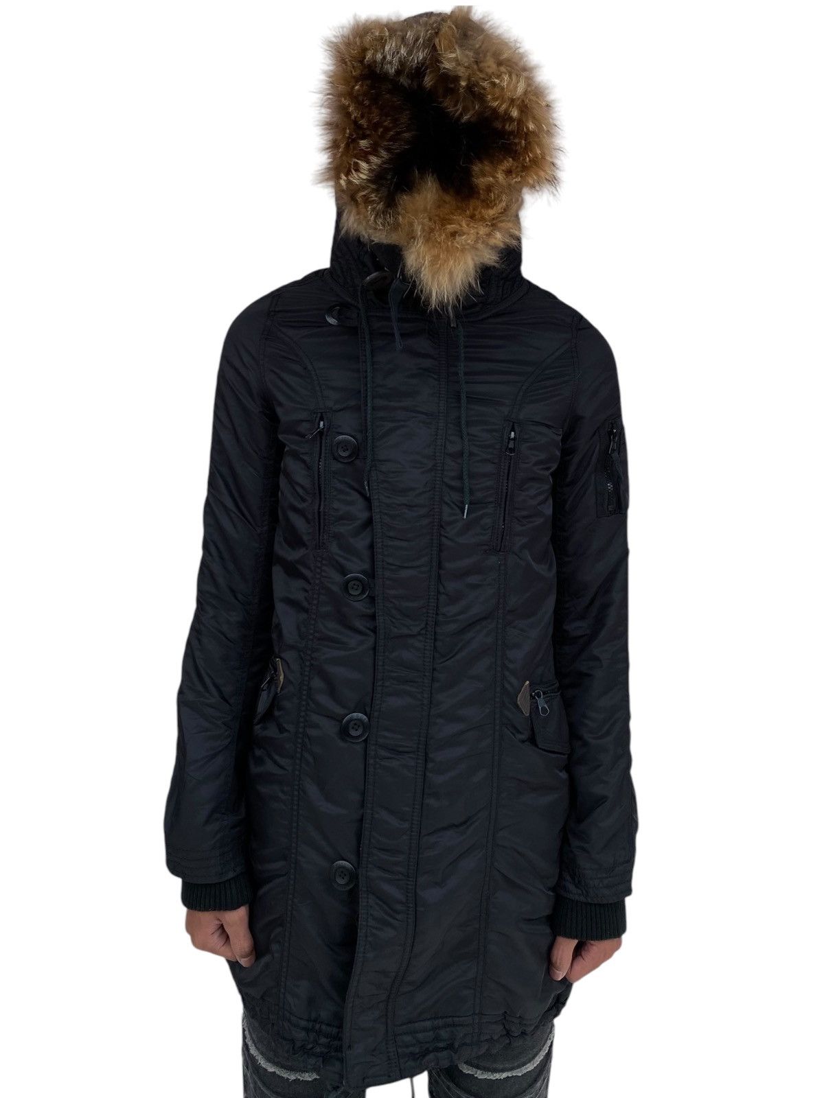 14th Addiction 2000s GOA - Fur Hoodie Apocalypse Jacket Size US M / EU 48-50 / 2 - 6 Thumbnail