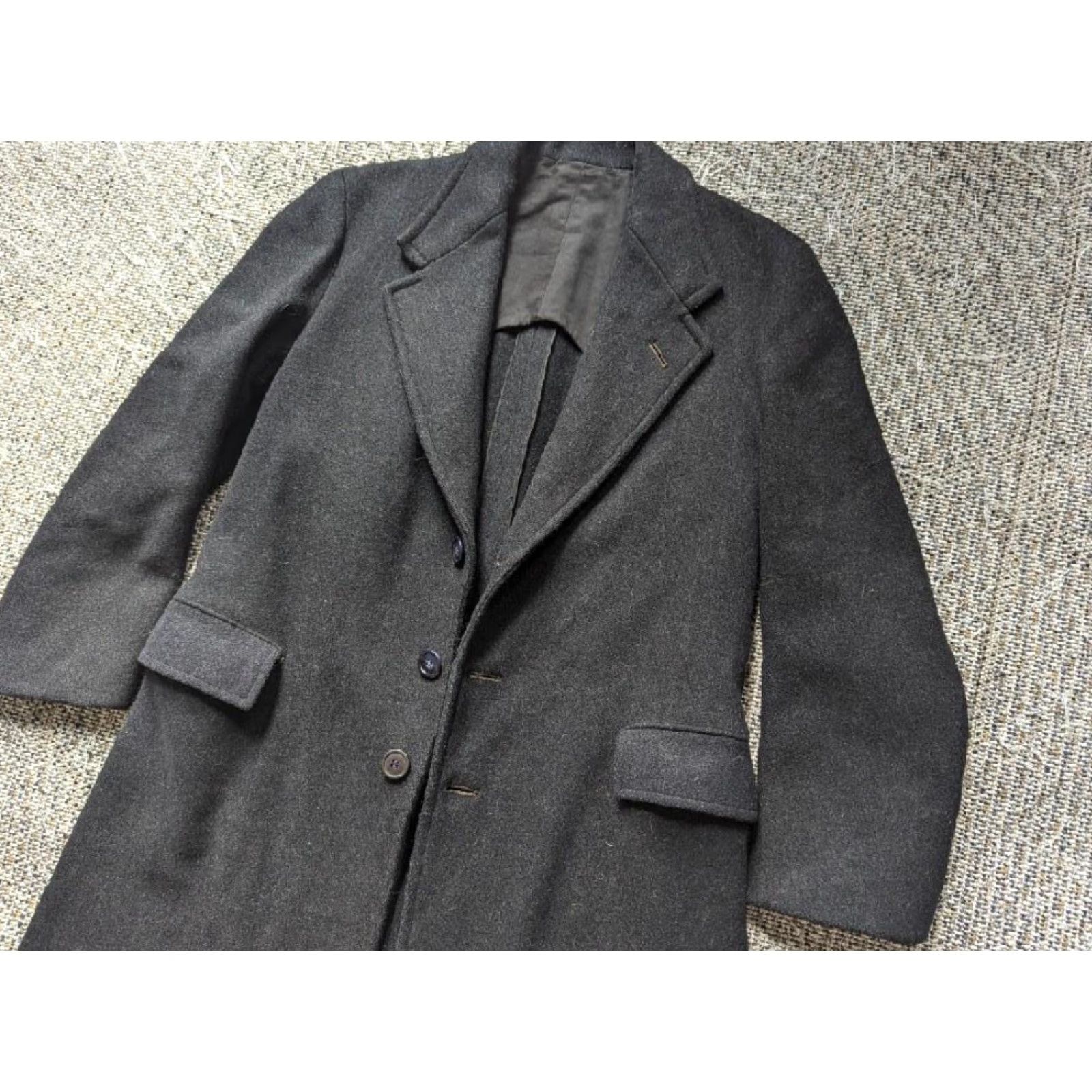 Vintage VINTAGE OVERCOAT heavy wool 40 black Men M coat Victorian 1900s Edwardian antique Size US M / EU 48-50 / 2 - 3 Thumbnail