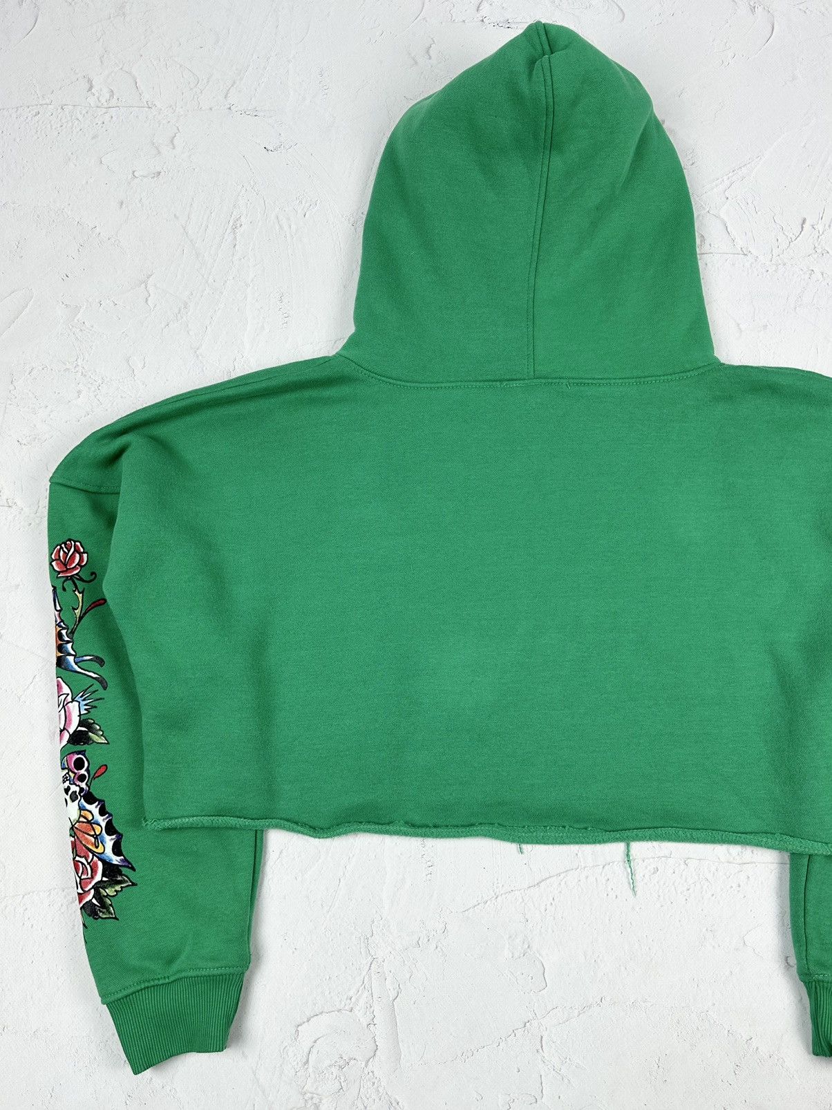 Ed Hardy Ed Hardy Missguided Cropped Green Hoodie Size L / US 10 / IT 46 - 8 Thumbnail