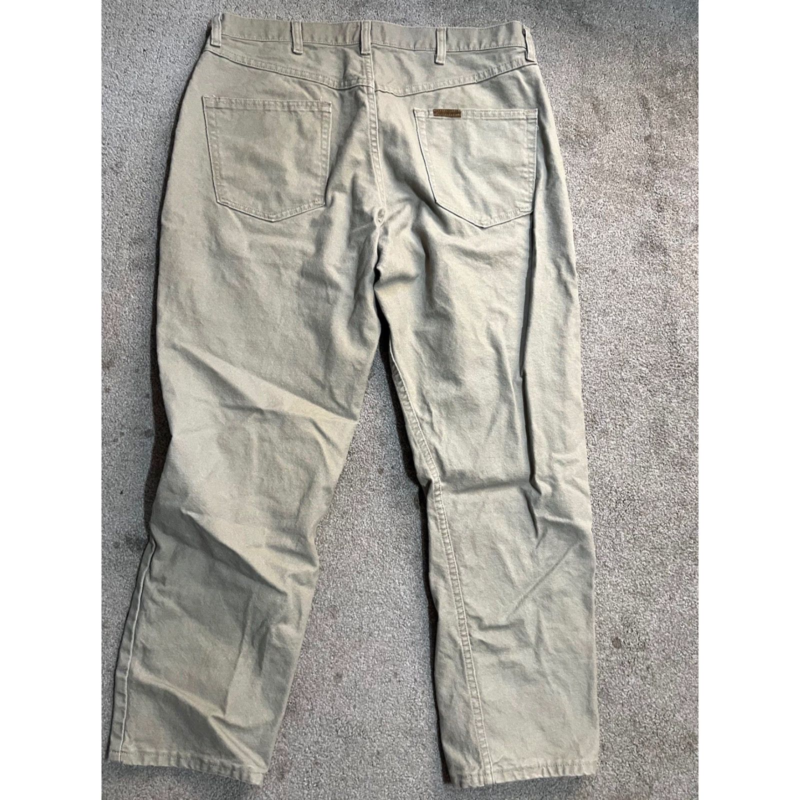 Vintage C.E. Schmidt Jeans Men Beige Cargo Pocket Regular 36x30 Denim Vintage: No Distressed Medium Wash Logo 2010-2019 Shirt? Size US 36 / EU 52 - 2 Thumbnail