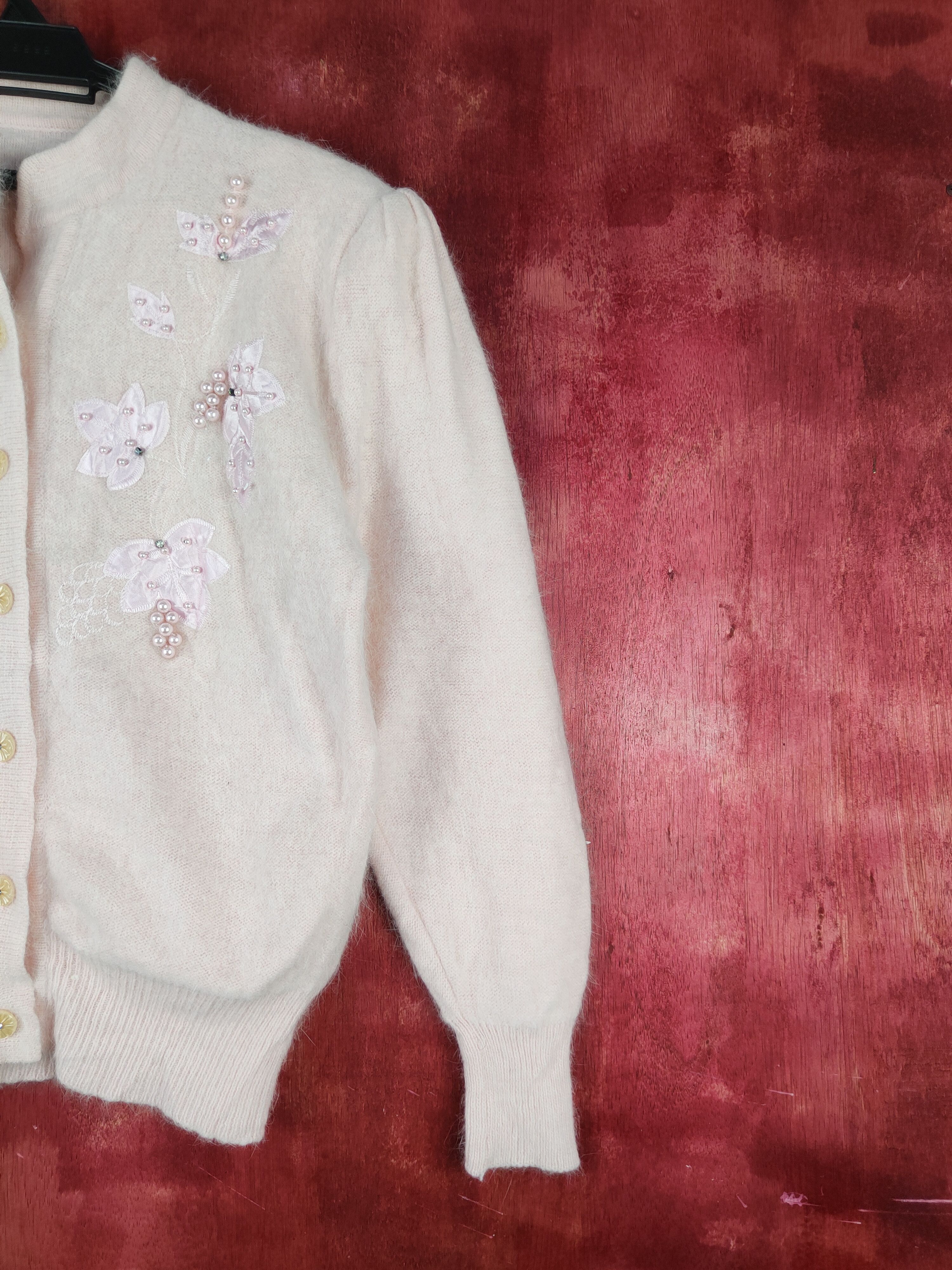 Homespun Knitwear × Japanese Brand Japanese Brand Pink Fur Mohair Knitwear Cardigan #S2070 Size S / US 4 / IT 40 - 5 Thumbnail