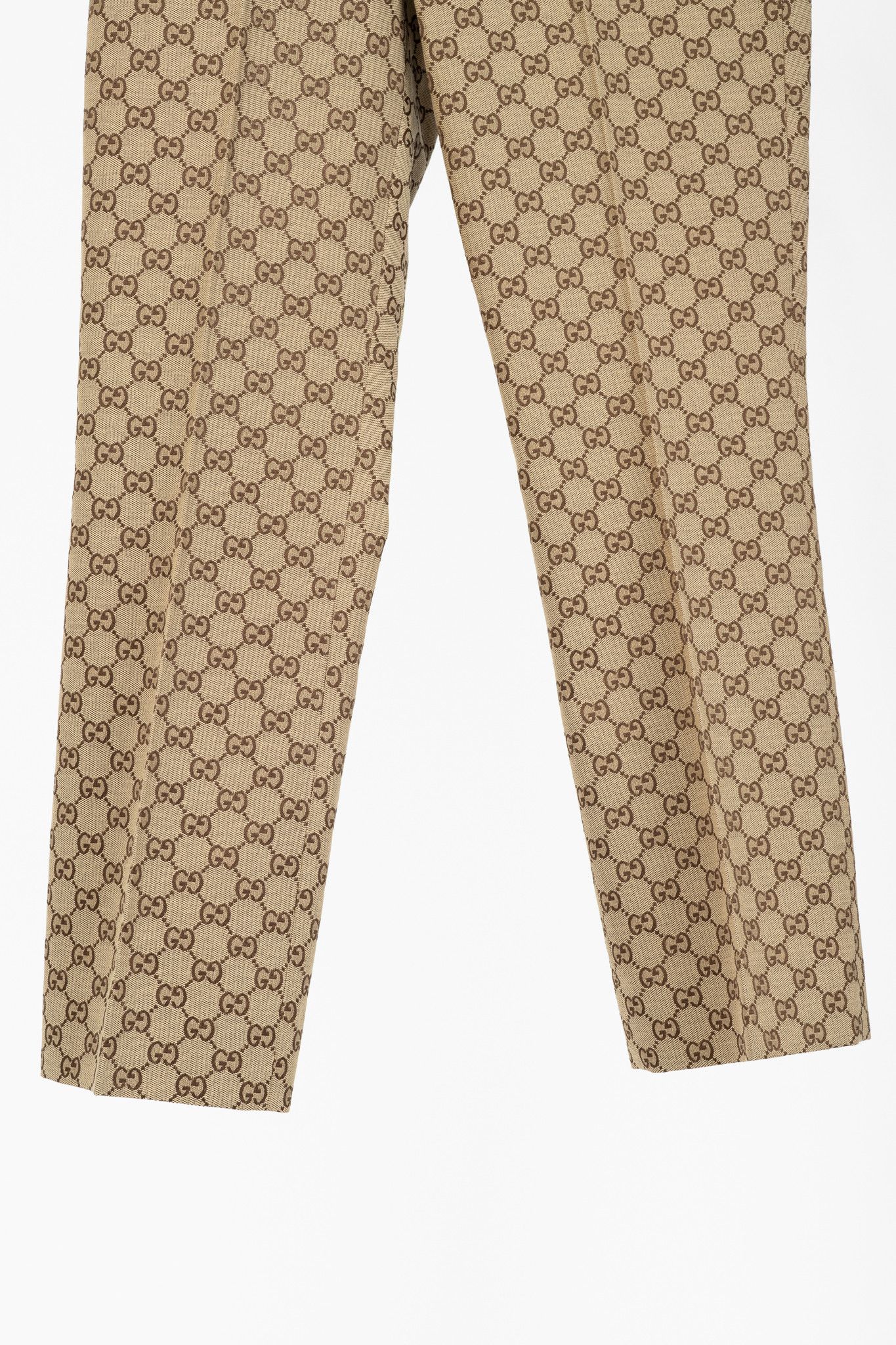 Gucci Gucci Beige & Ebony GG Canvas Cropped Pant Size 28" / US 6 / IT 42 - 5 Thumbnail