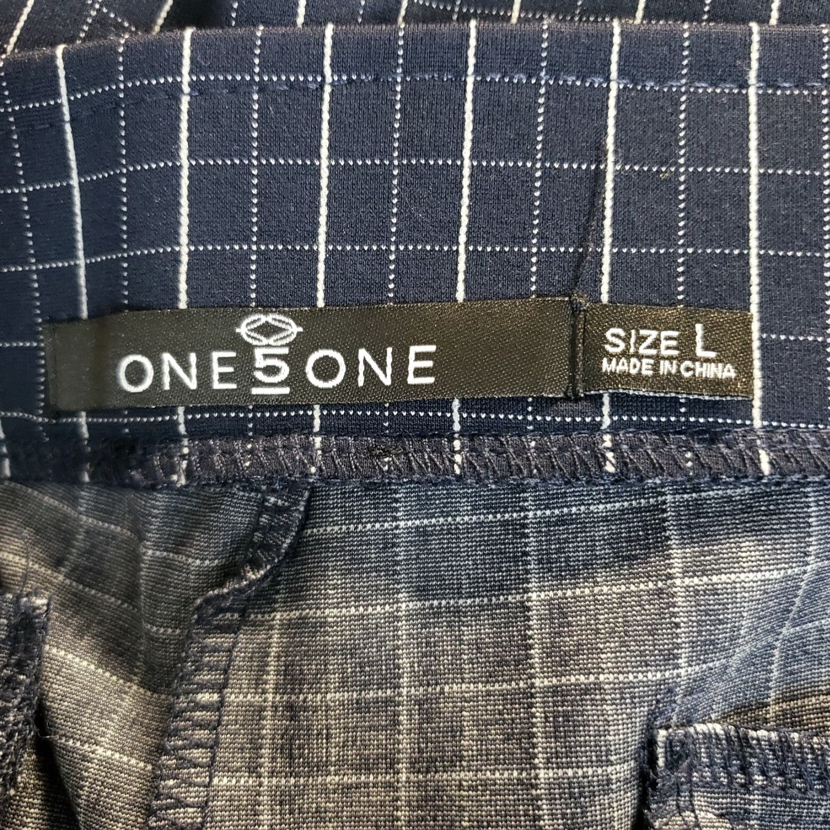 Vintage One5One Womens Ponte Knit Pull On Pants Sz Large Blue White High Rise Size 36" / US 14 / IT 50 - 7 Thumbnail