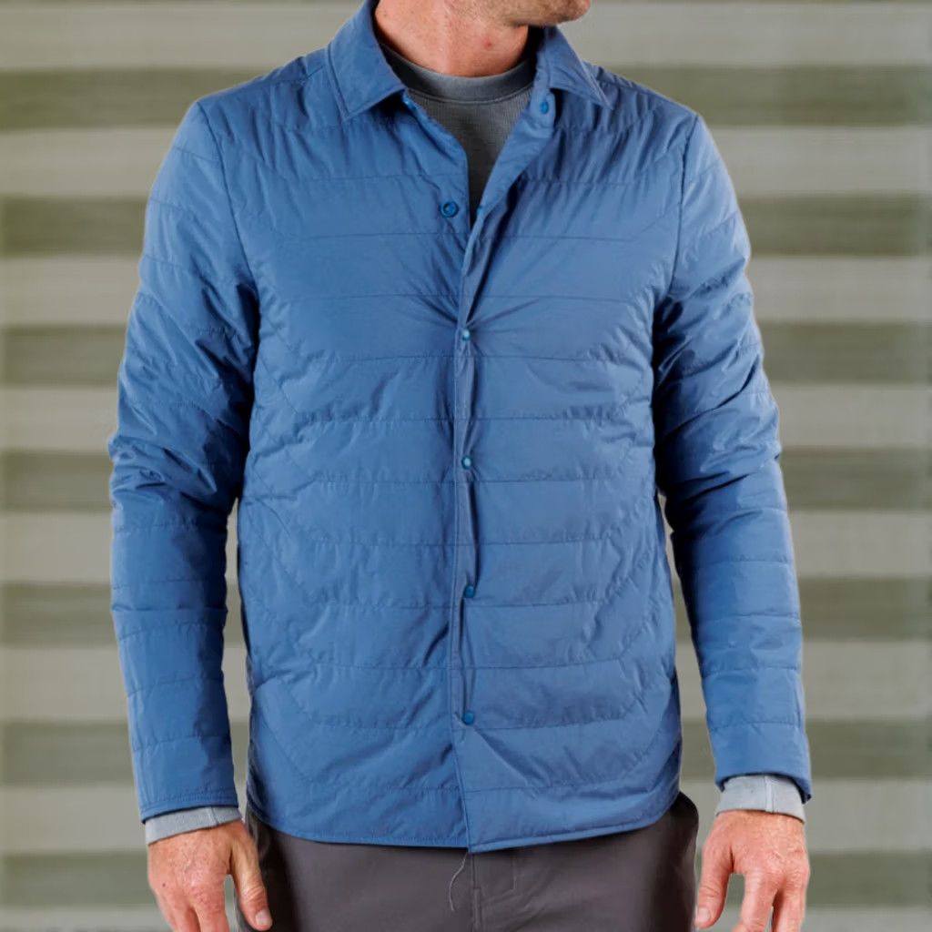 Vintage Myles Reversible Insulated Shirt Jacket Men’s Dusty Blue L Size US L / EU 52-54 / 3 - 1 Thumbnail