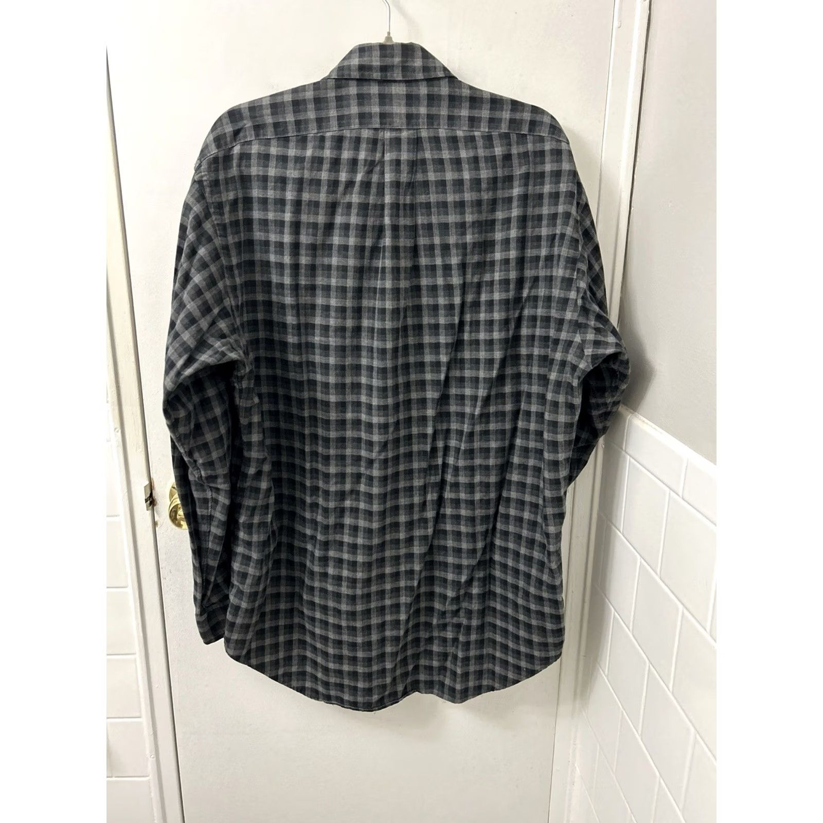 Ralph Lauren VTG Ralph Lauren Blake Shirt Mens Medium Gray Black Plaid Cotton Button Down L/S Size US M / EU 48-50 / 2 - 7 Thumbnail