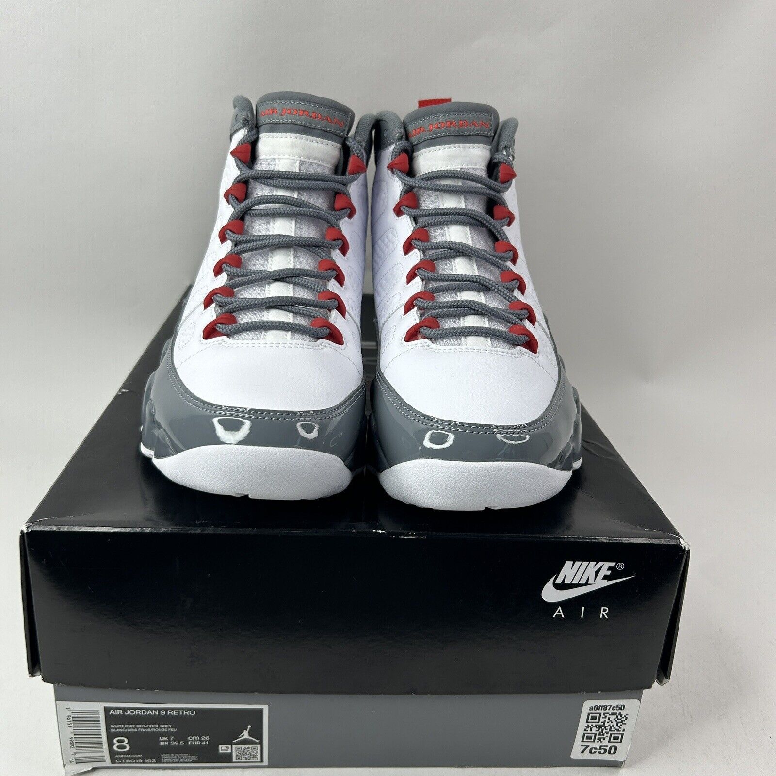 Nike Nike Air Jordan 9 Retro "Fire Red/Cool Grey” 2024 Size US 8 / EU 41 - 2 Thumbnail