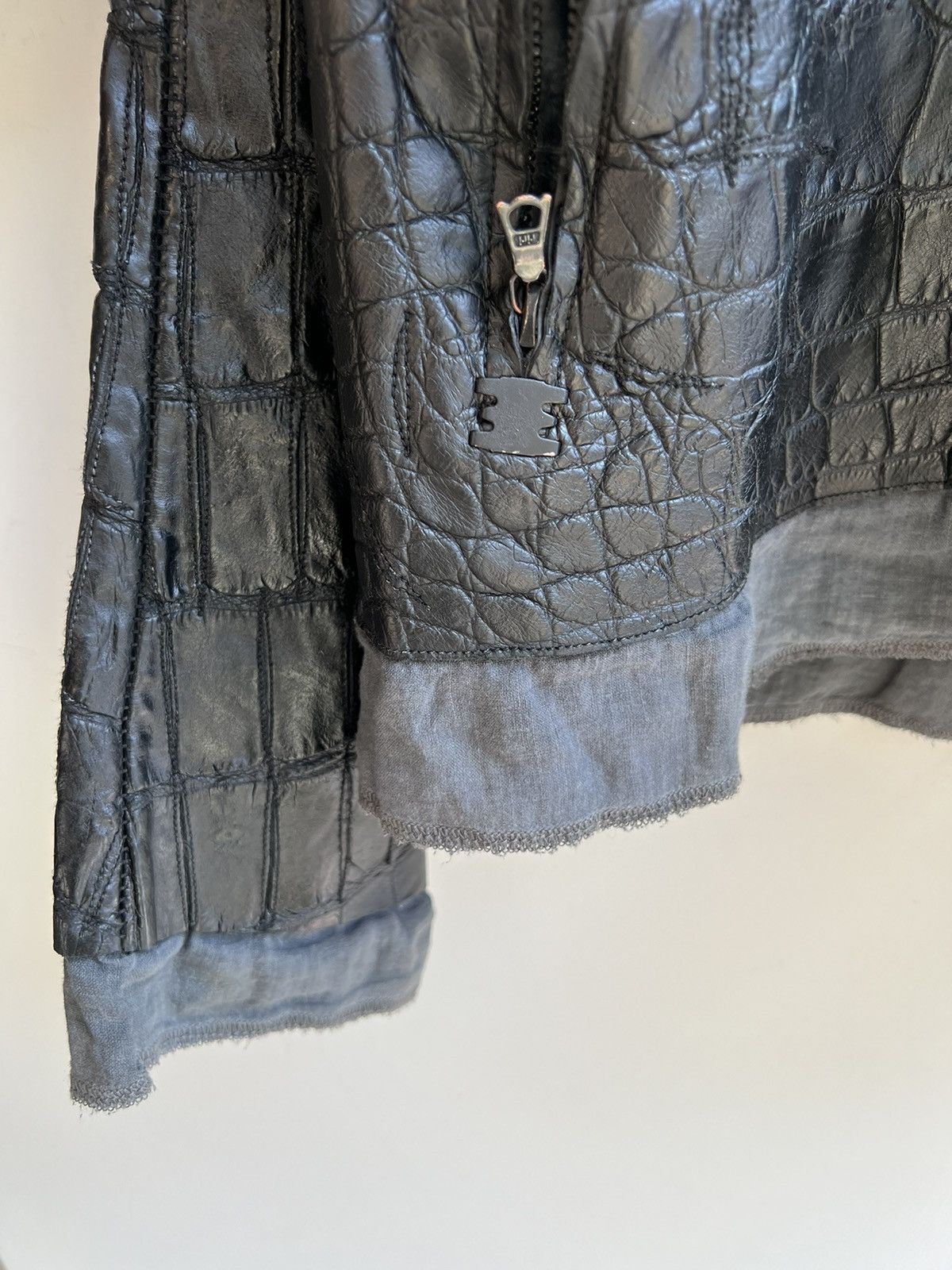 Isaac Sellam Experience black alligator jacket
