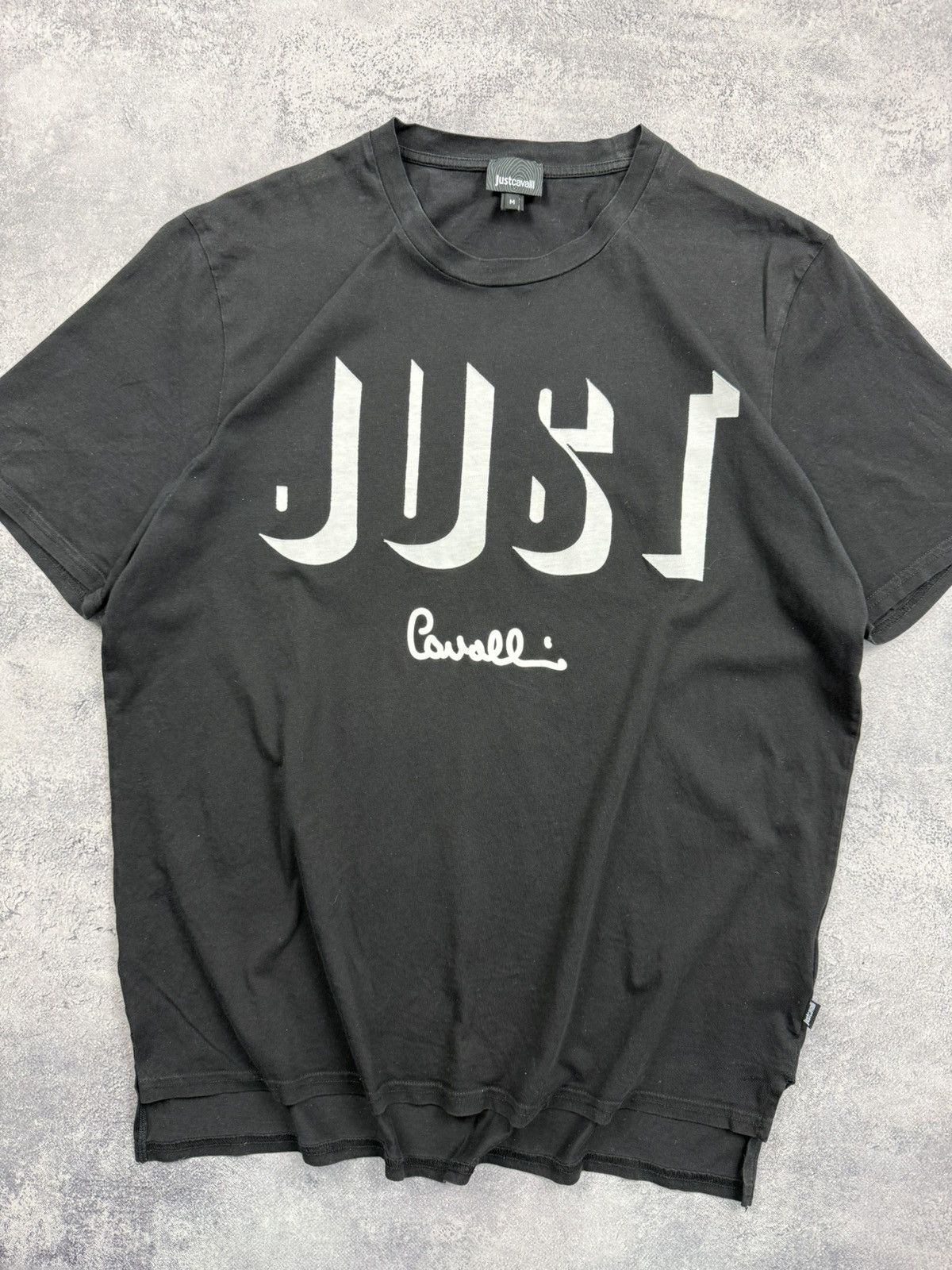 Roberto Cavalli Roberto Just Cavalli T-Shirt Big Logo Black Tee Y2K Hype Size US M / EU 48-50 / 2 - 7 Thumbnail