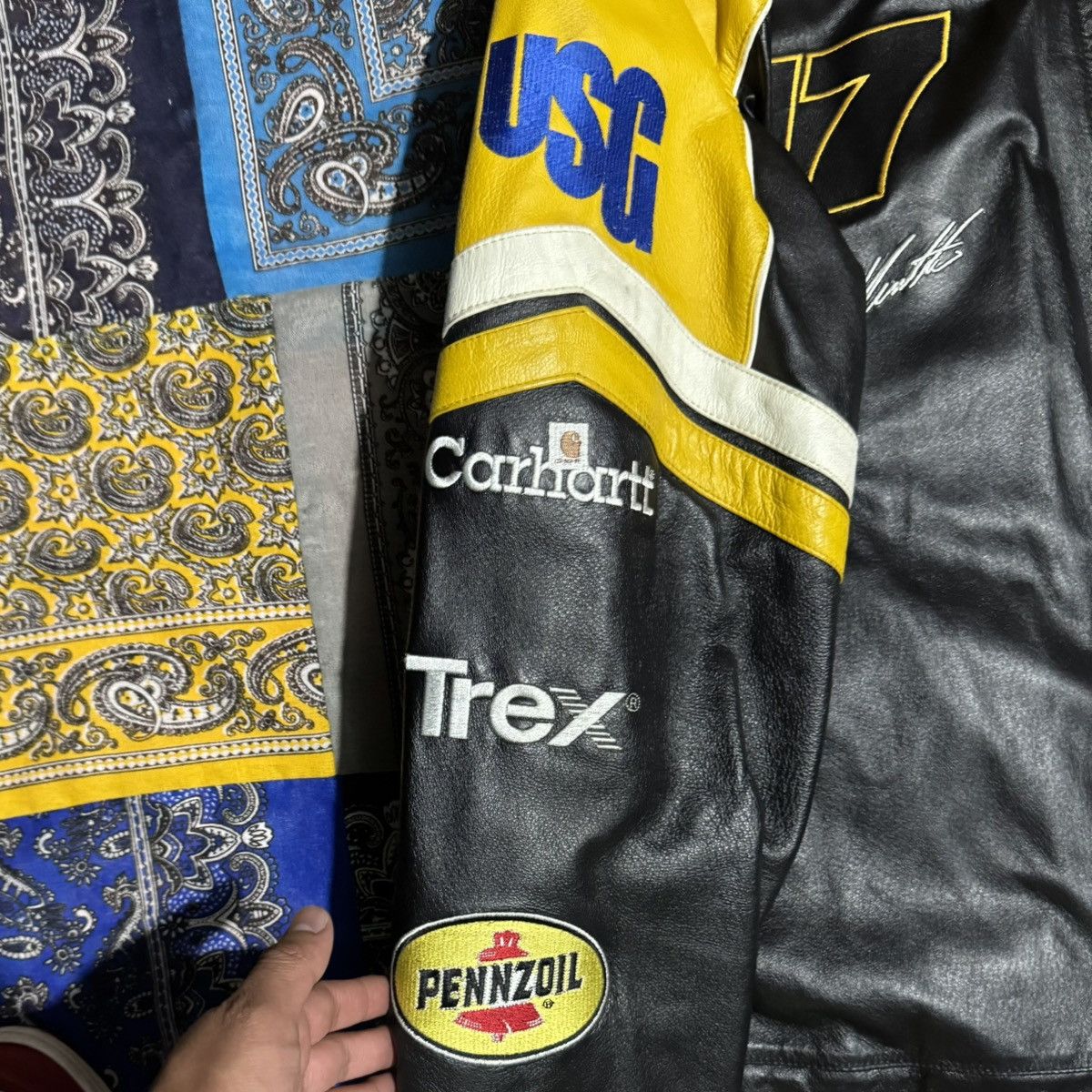 Chase Authentics × NASCAR × Wilsons Leather Nascar Jacket Matt Kenseth #17 Size US XL / EU 56 / 4 - 4 Thumbnail