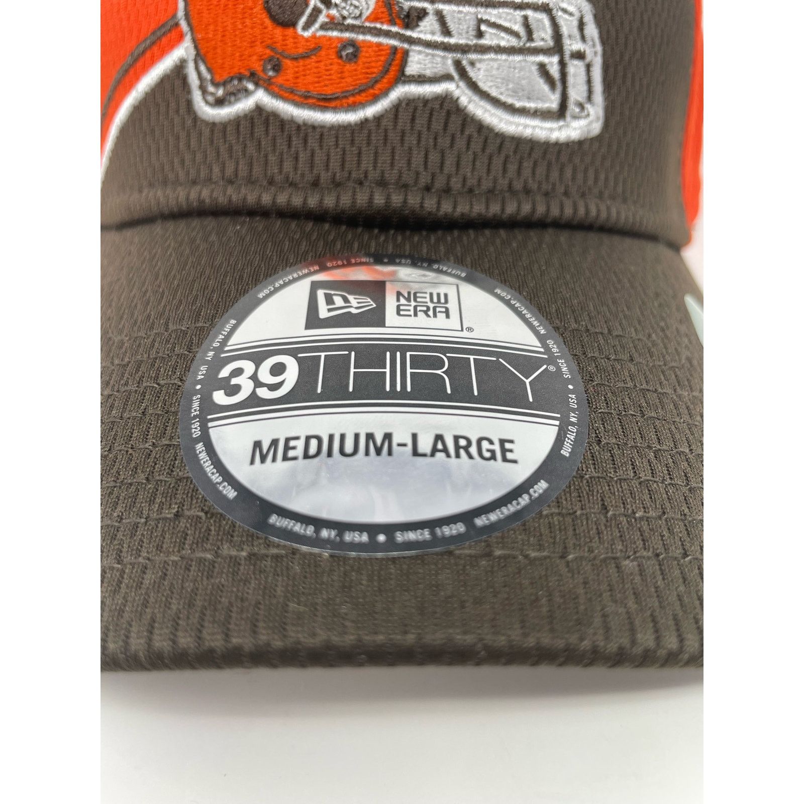 New Era New Era Cleveland Browns 39Thirty Brown Orange Stretch Hat Size ONE SIZE - 4 Thumbnail