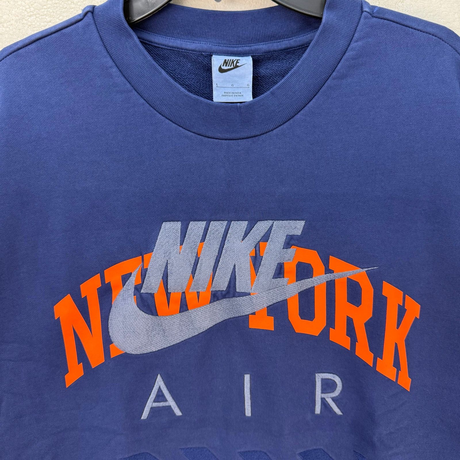 Nike NIKE AIR MEN'S LARGE NEW YORK CREW NECK SWEATSHIRT BLUE Size US L / EU 52-54 / 3 - 2 Thumbnail