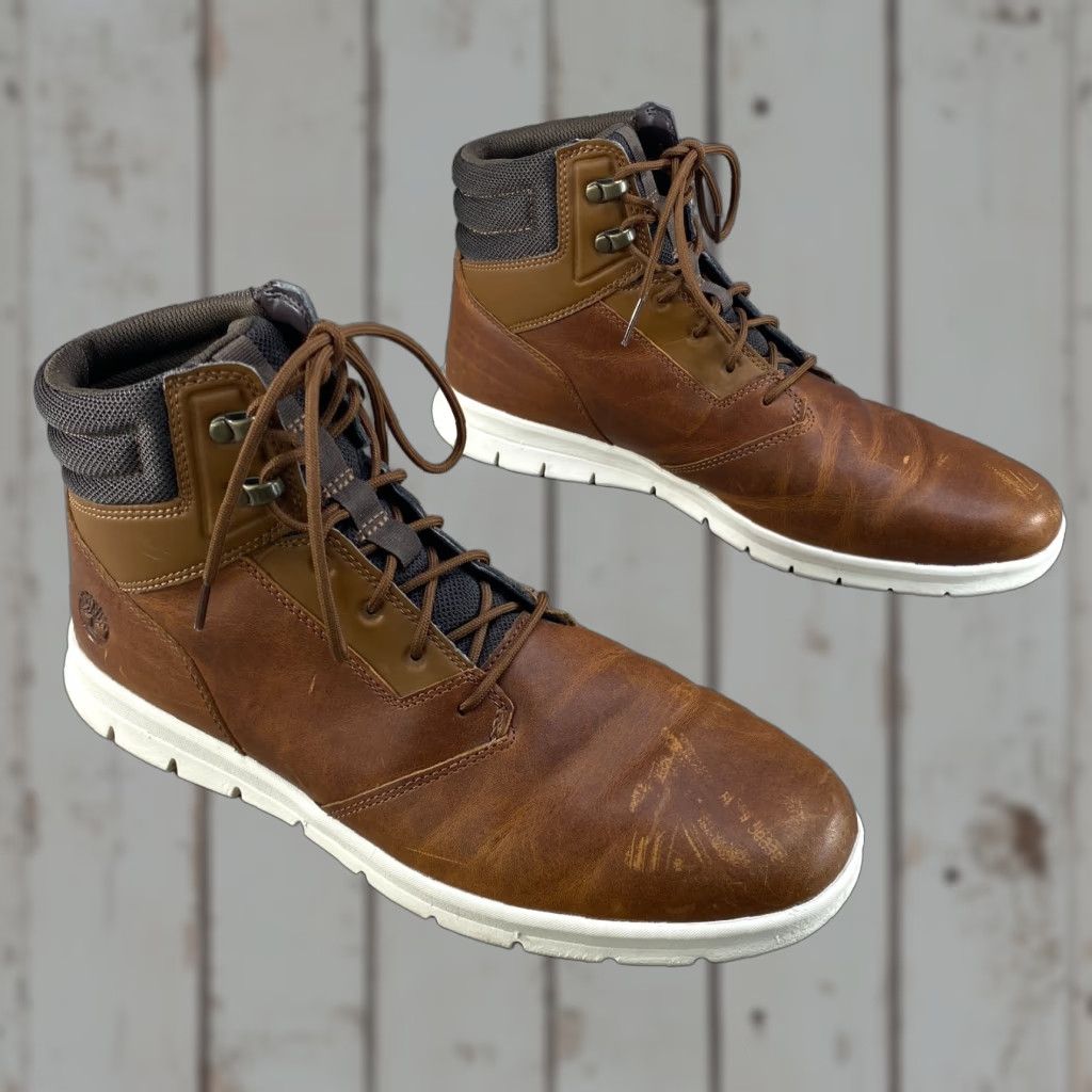 Timberland Timberland Graydon Mens Boot Chukka Leather Brown HoverLite Lace Up 11 Brown Mens Timberland Boot Company 90s Decade? Size US 11 / EU 44 - 1 Thumbnail