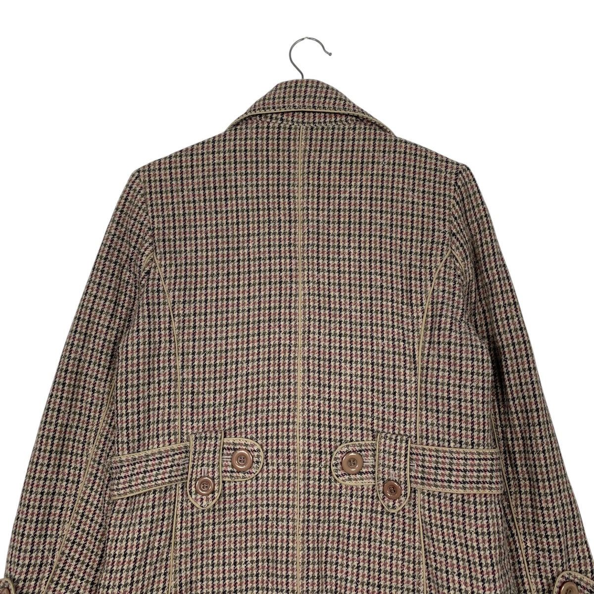 Japanese Brand Reve De Bijoux Double Breasted Houndstooth Tweed Coat Size S / US 4 / IT 40 - 8 Thumbnail
