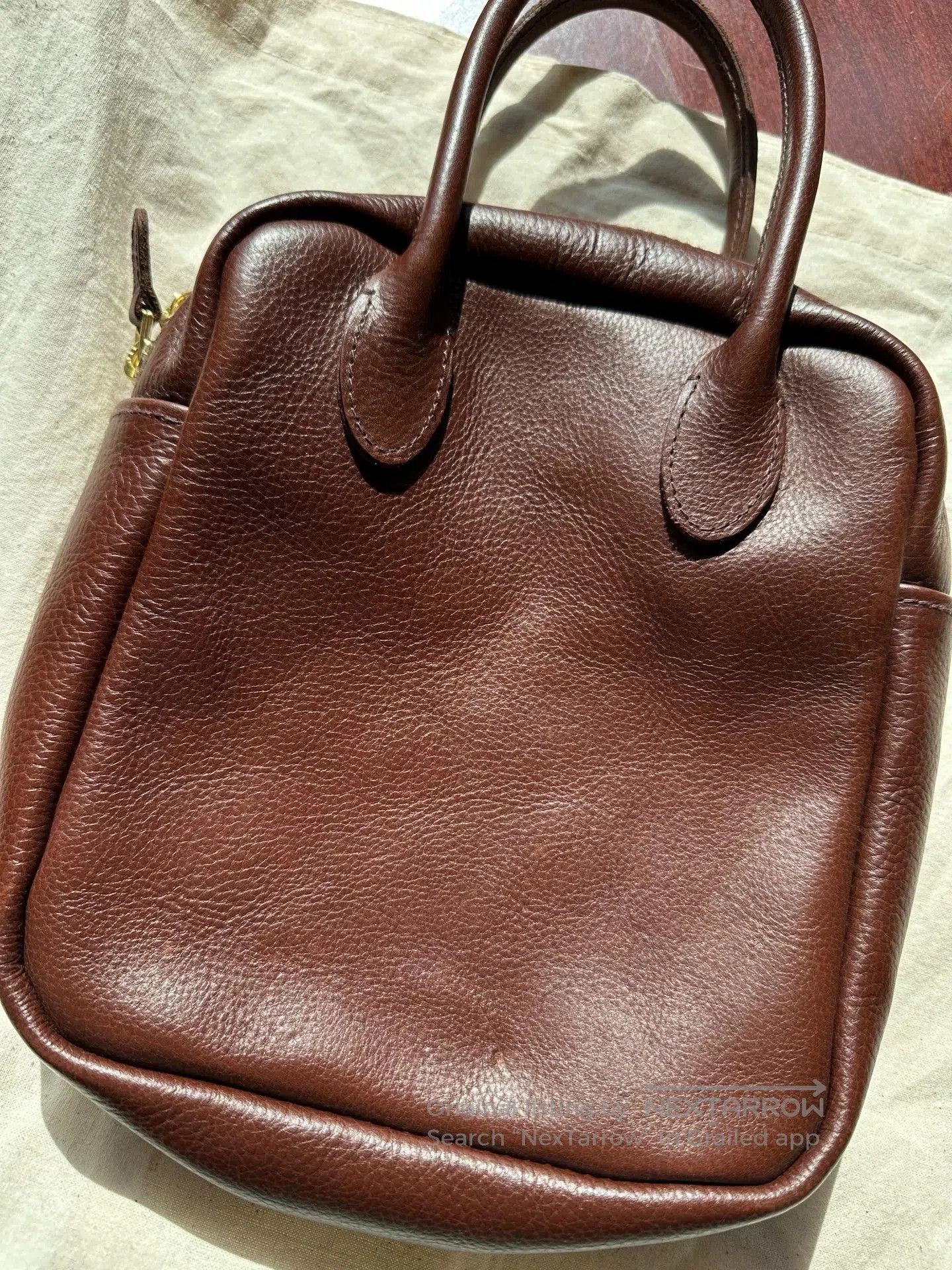 Japanese Brand Handmade Brown Leather Bag. Size ONE SIZE - 2 Thumbnail