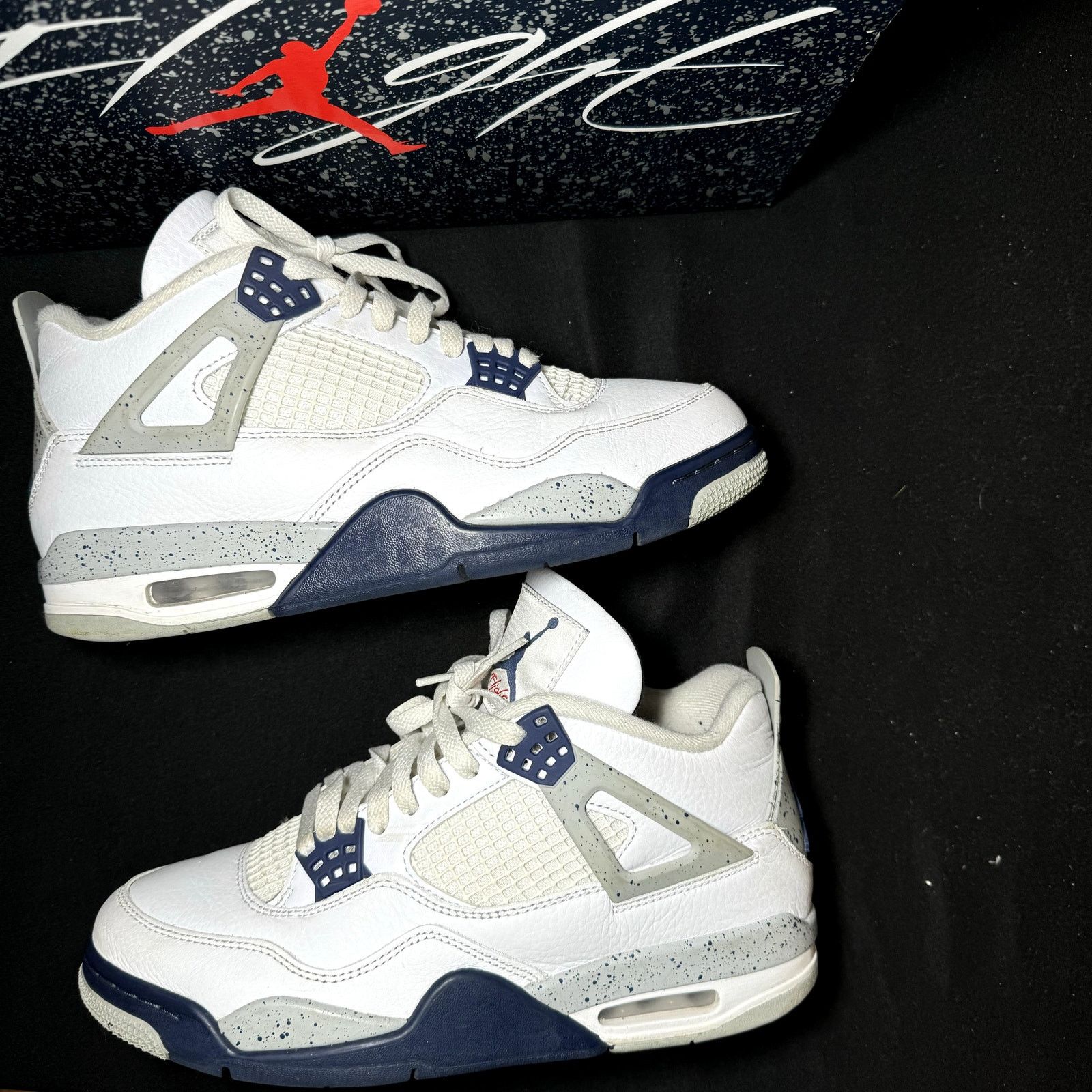 Jordan Brand × Nike Size 8.5 - Nike Air Jordan 4 Retro Midnight Navy Men's Shoes Size US 8.5 / EU 41-42 - 2 Thumbnail